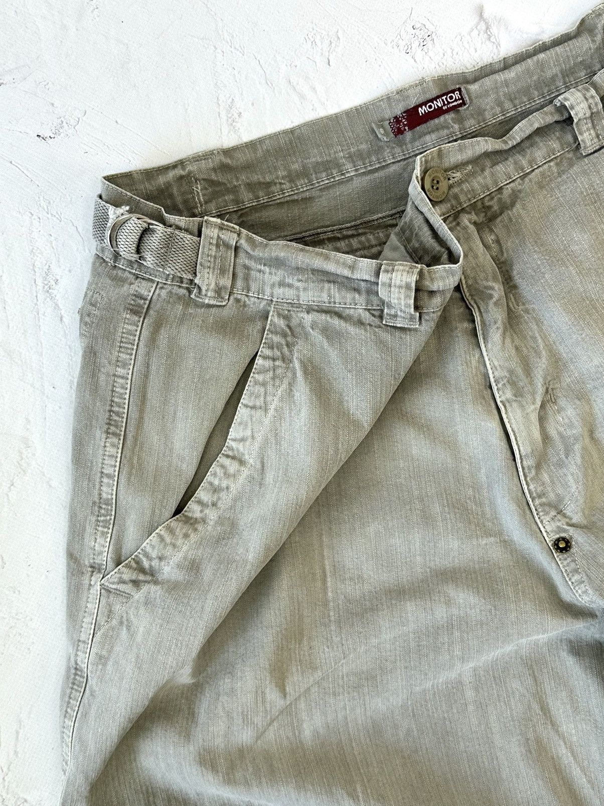 If Six Was Nine × Japanese Brand × Vintage Vintage Grey Denim Baggy Shorts Size US 36 / EU 52 - 4 Thumbnail