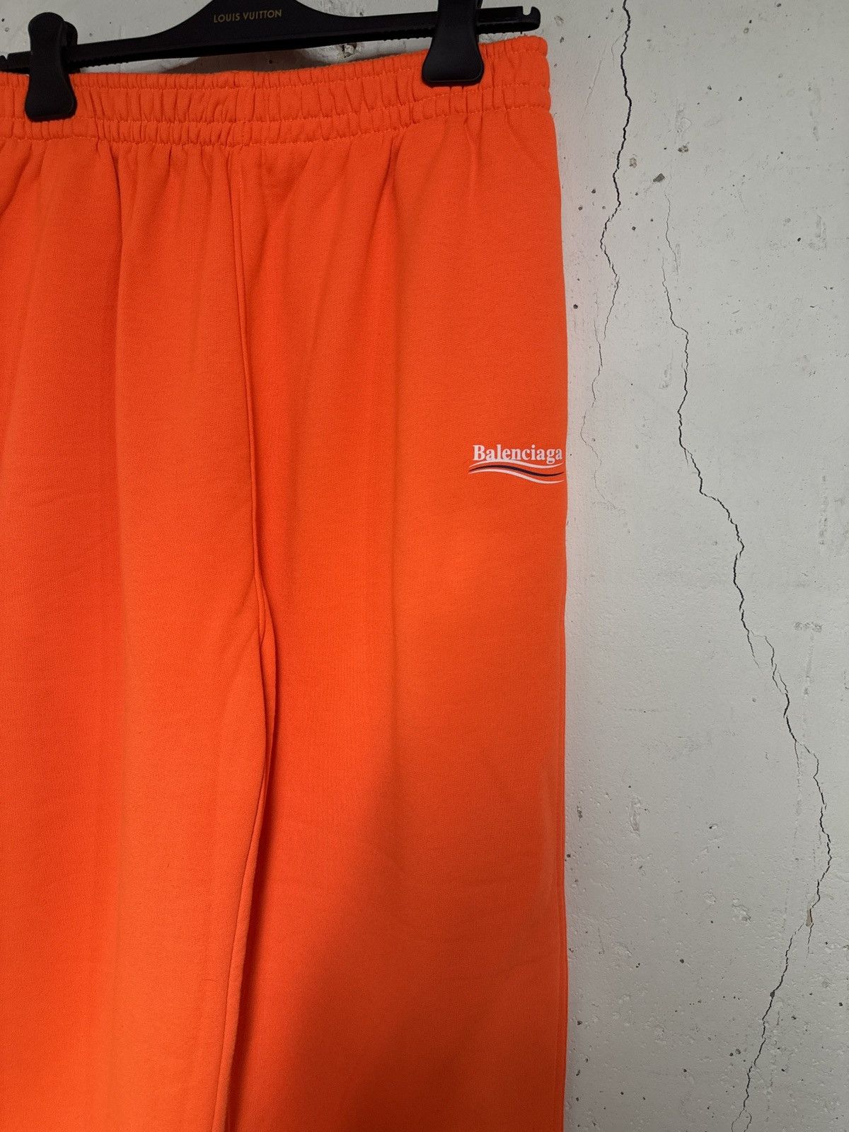 Pre-owned Balenciaga Political Campaign Sweatpants Orange L