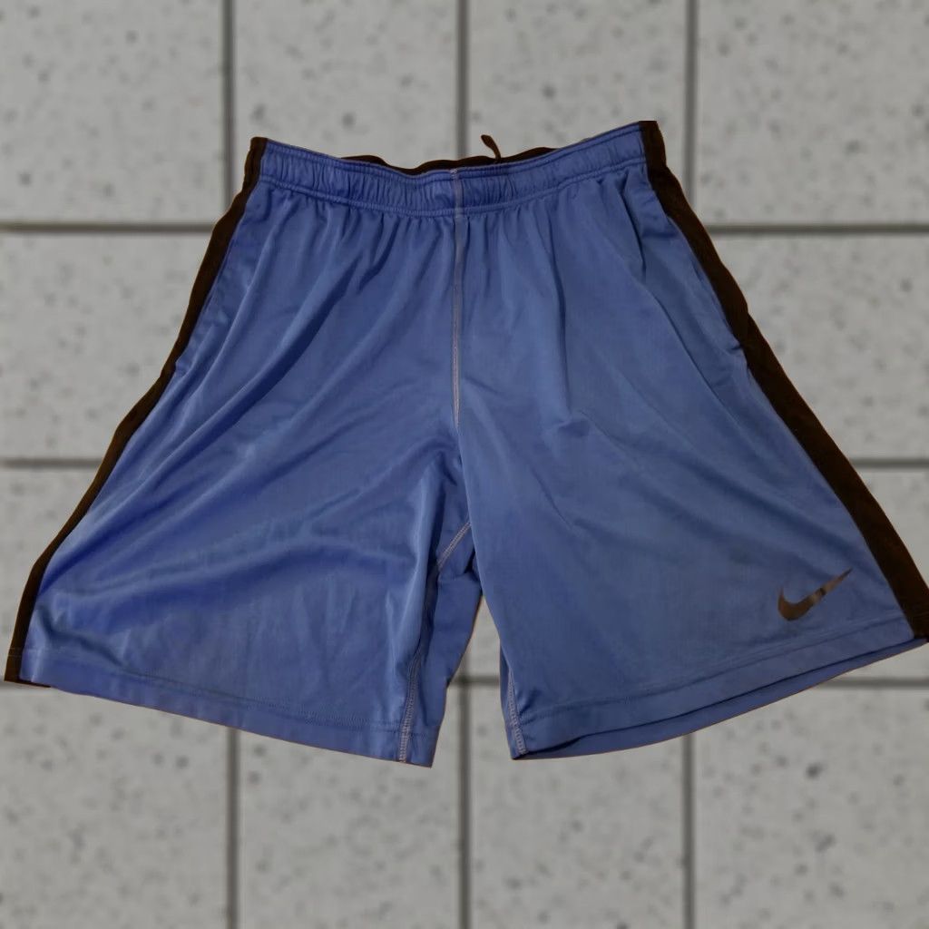 Nike Nike Shorts Mens L Blue Athletic Gym Workout Size US 33 - 1 Thumbnail