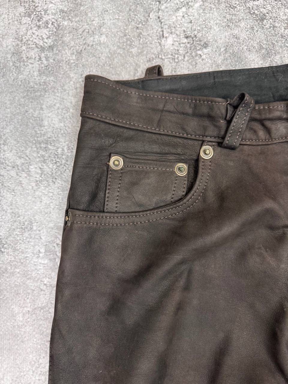 Wrangler Wrangler Vera Pelle Men Brown Trousers Leather Pants Size 33 Size US 33 - 4 Thumbnail