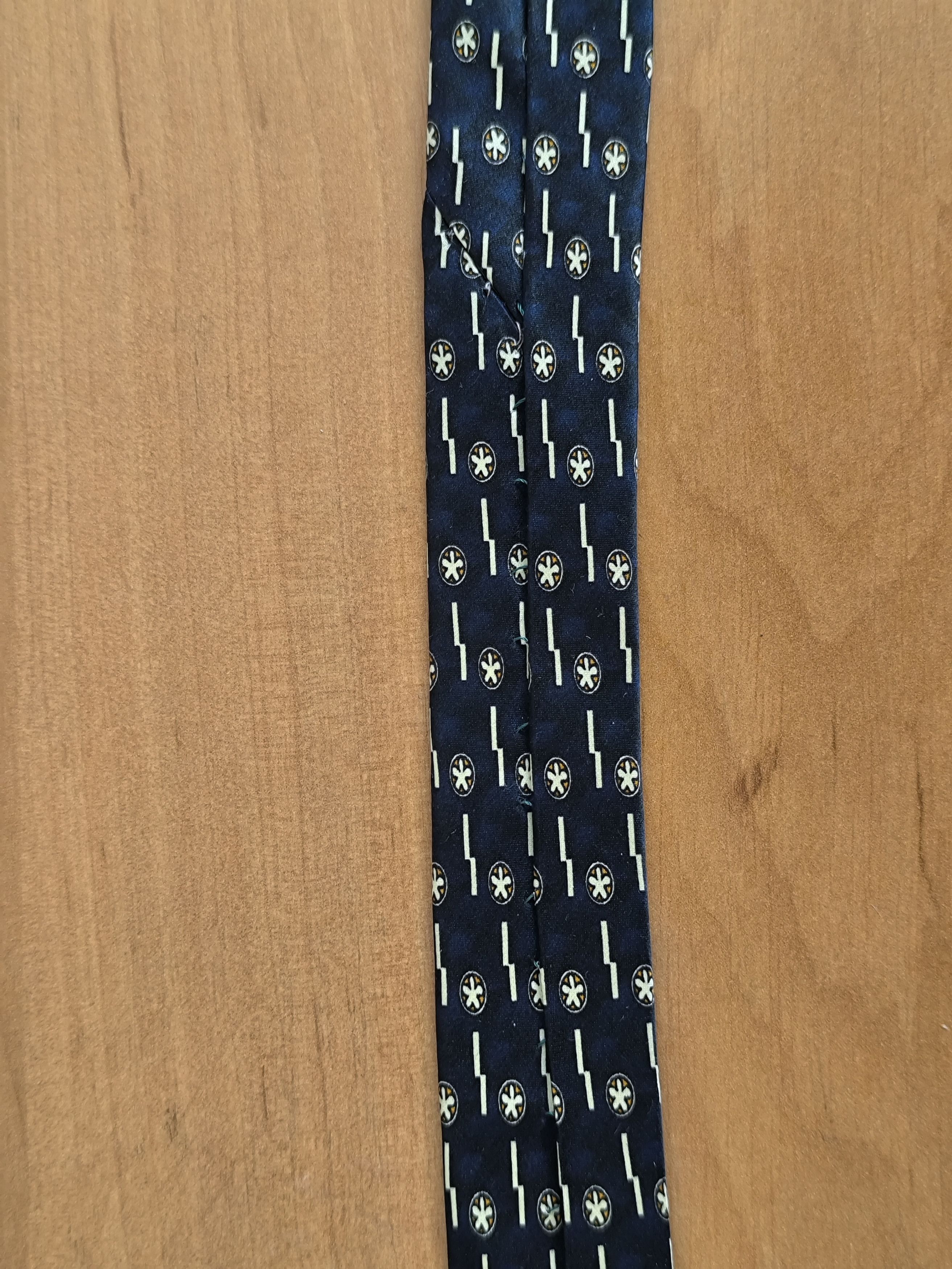 Versace Versace V2 Classic Men’s Silk Tie Blue Abstract Medusa Logo Size ONE SIZE - 12 Thumbnail