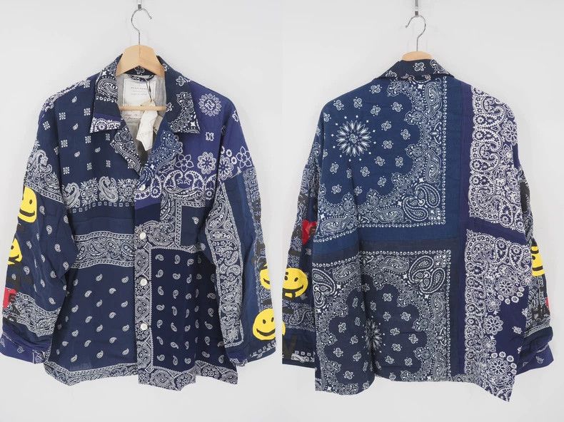 READYMADE ReadyMade Size 2 Dark blue cashew flower smiley face set su Size 38R - 2 Thumbnail