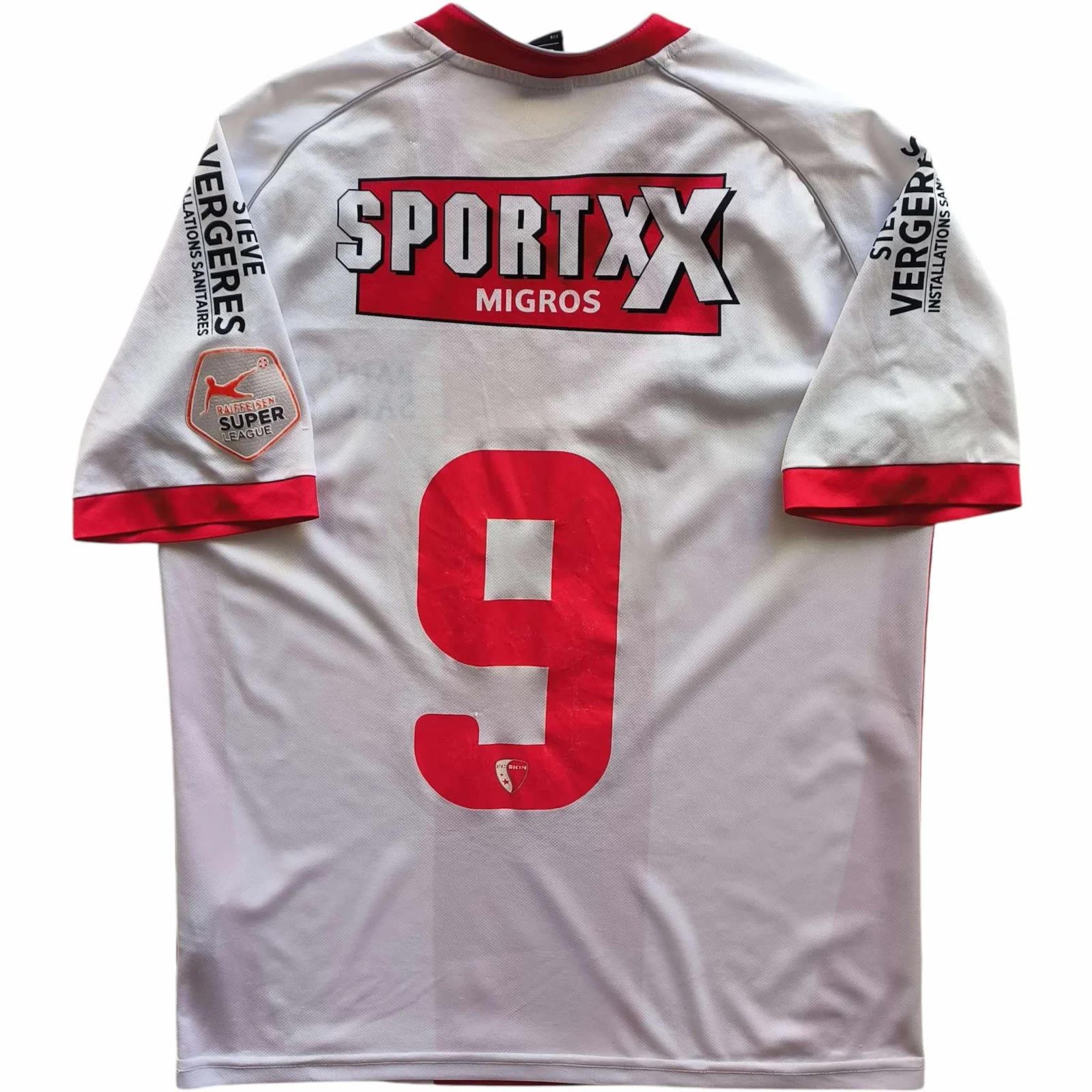 Errea FC Sion 2014-15 Errea home #9 football jersey size L Size US L / EU 52-54 / 3 - 2 Thumbnail