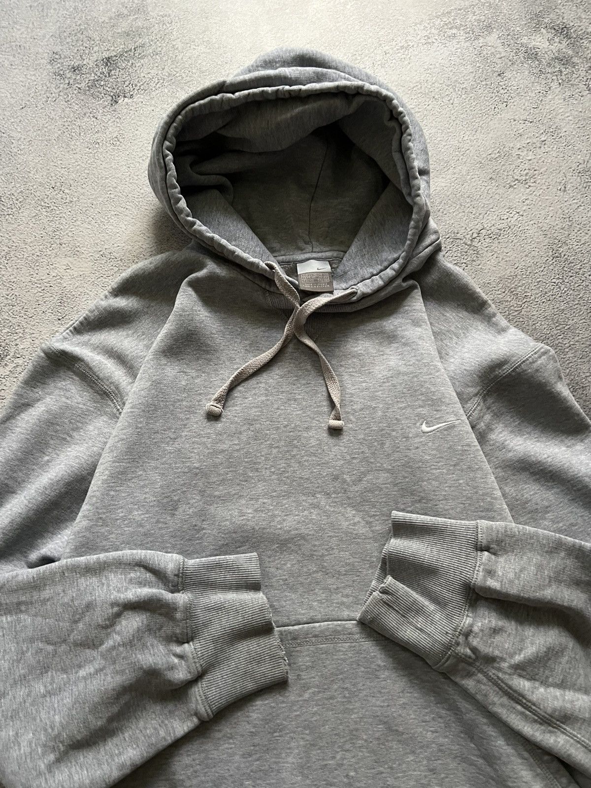 Nike × Vintage Vintage Y2k Nike 🤍 Mini Swoosh Basic Blank Hoodie 00’s Size US XL / EU 56 / 4 - 1 Thumbnail