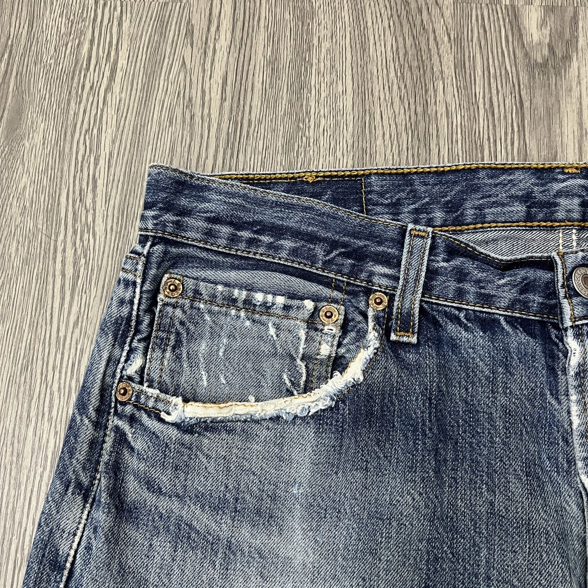 Levi's Vintage Clothing 2000s Levi's 501 Distresse Denim ifsixwasnine Size US 34 / EU 50 - 5 Thumbnail
