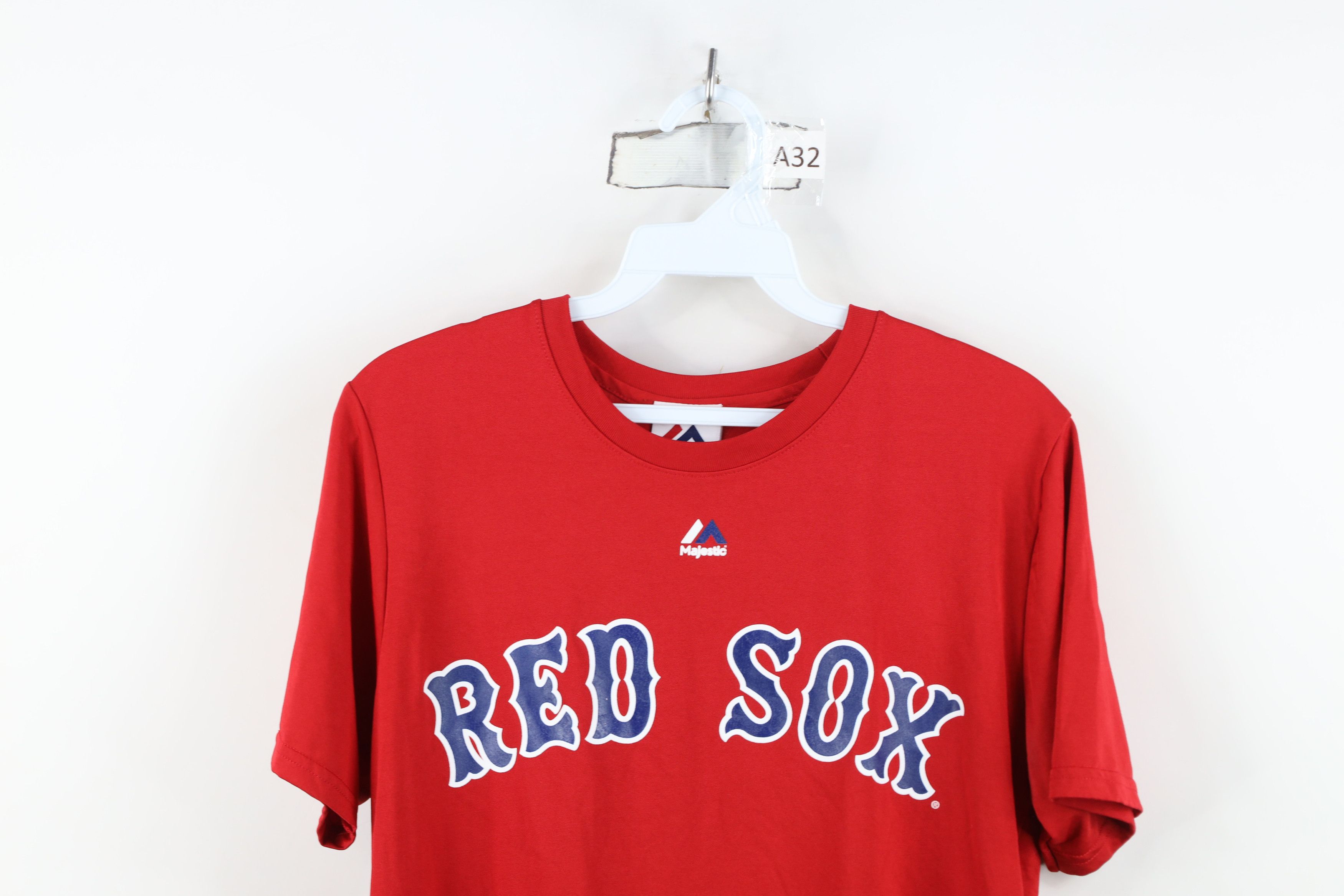 Majestic Majestic Pedroia Boston Sox Baseball T-Shirt Red Polyester Size US S / EU 44-46 / 1 - 2 Thumbnail