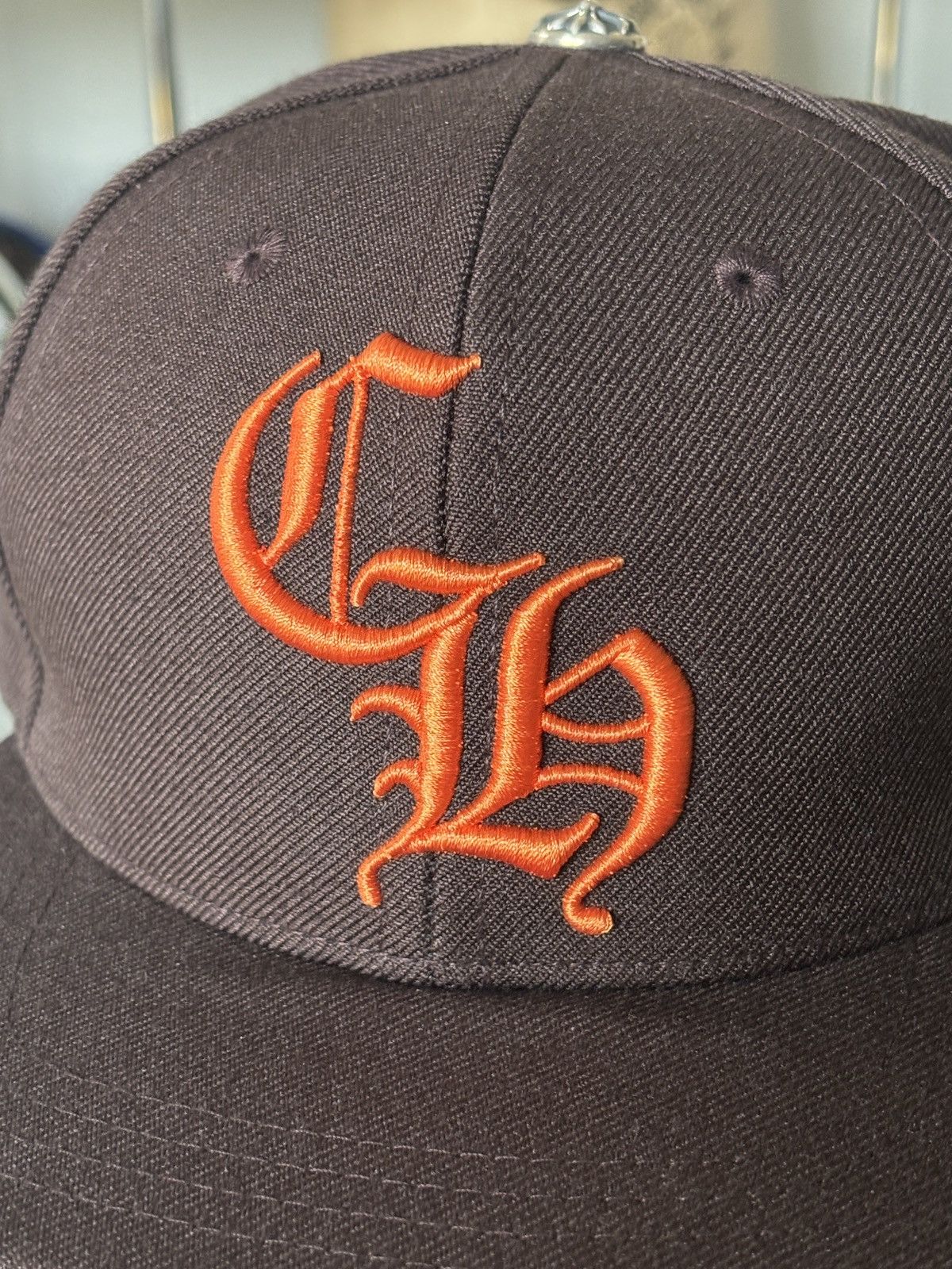 Chrome Hearts NEW | CHROME HEARTS | BROWN LOGO EMBROIDERED HAT CH Size ONE SIZE - 4 Thumbnail