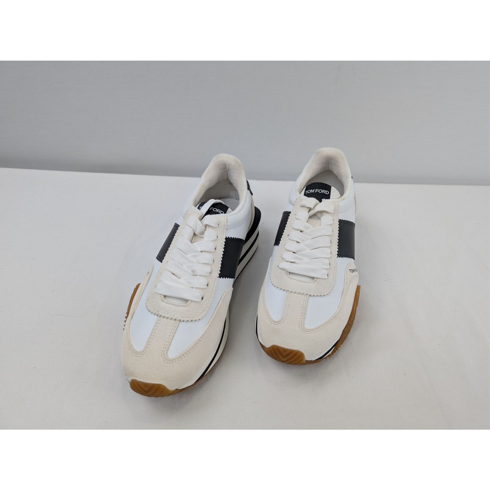 Tom Ford o1rshd1 Chunky Low top Sneaker in white/black/Brown Size US 10 / EU 43 - 7 Thumbnail