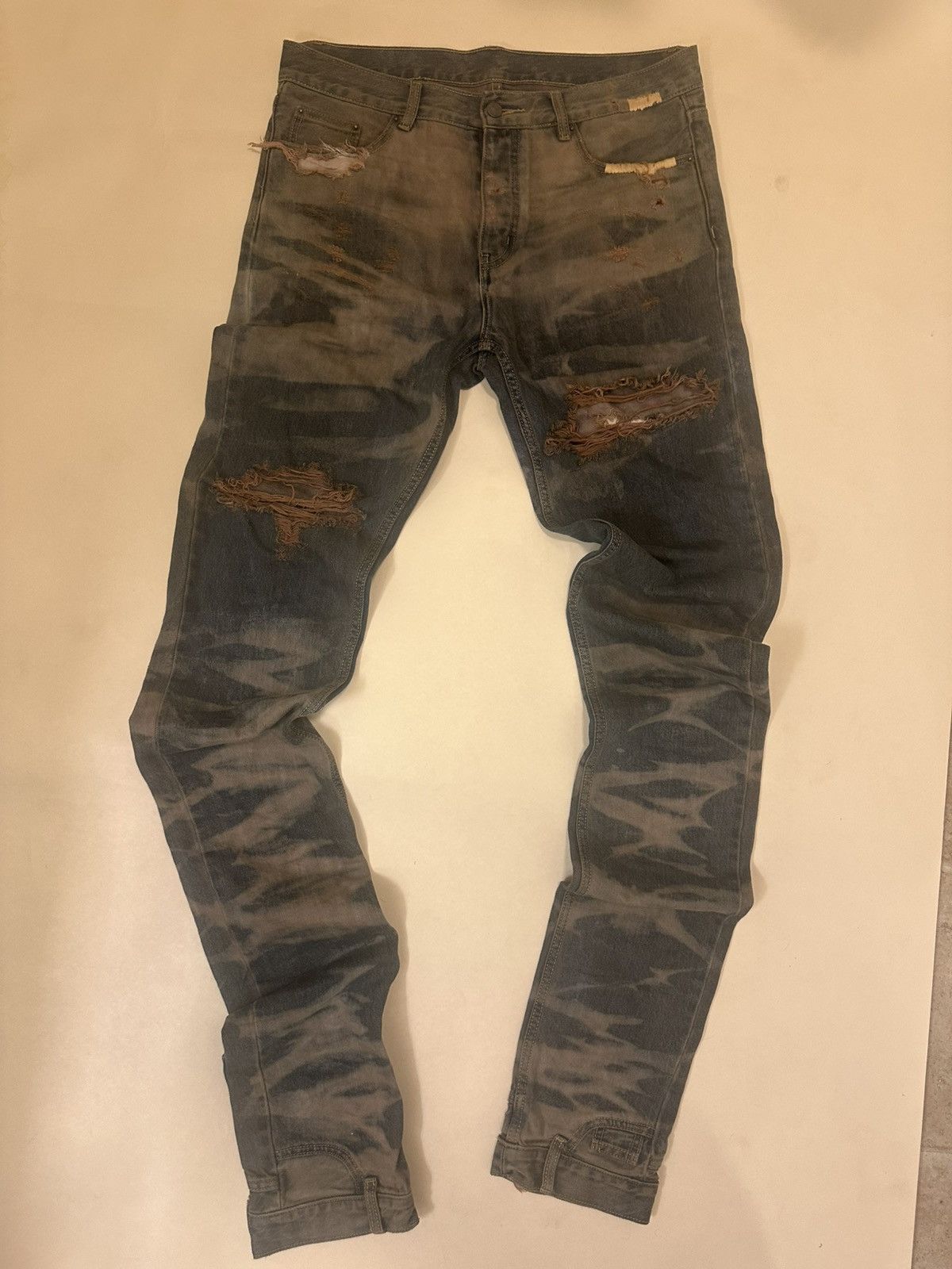 Designer × Vintage Meet the Guys SUPER Long Denim Jeans Stacking 36 Avant Garde Size US 36 / EU 52 - 2 Thumbnail