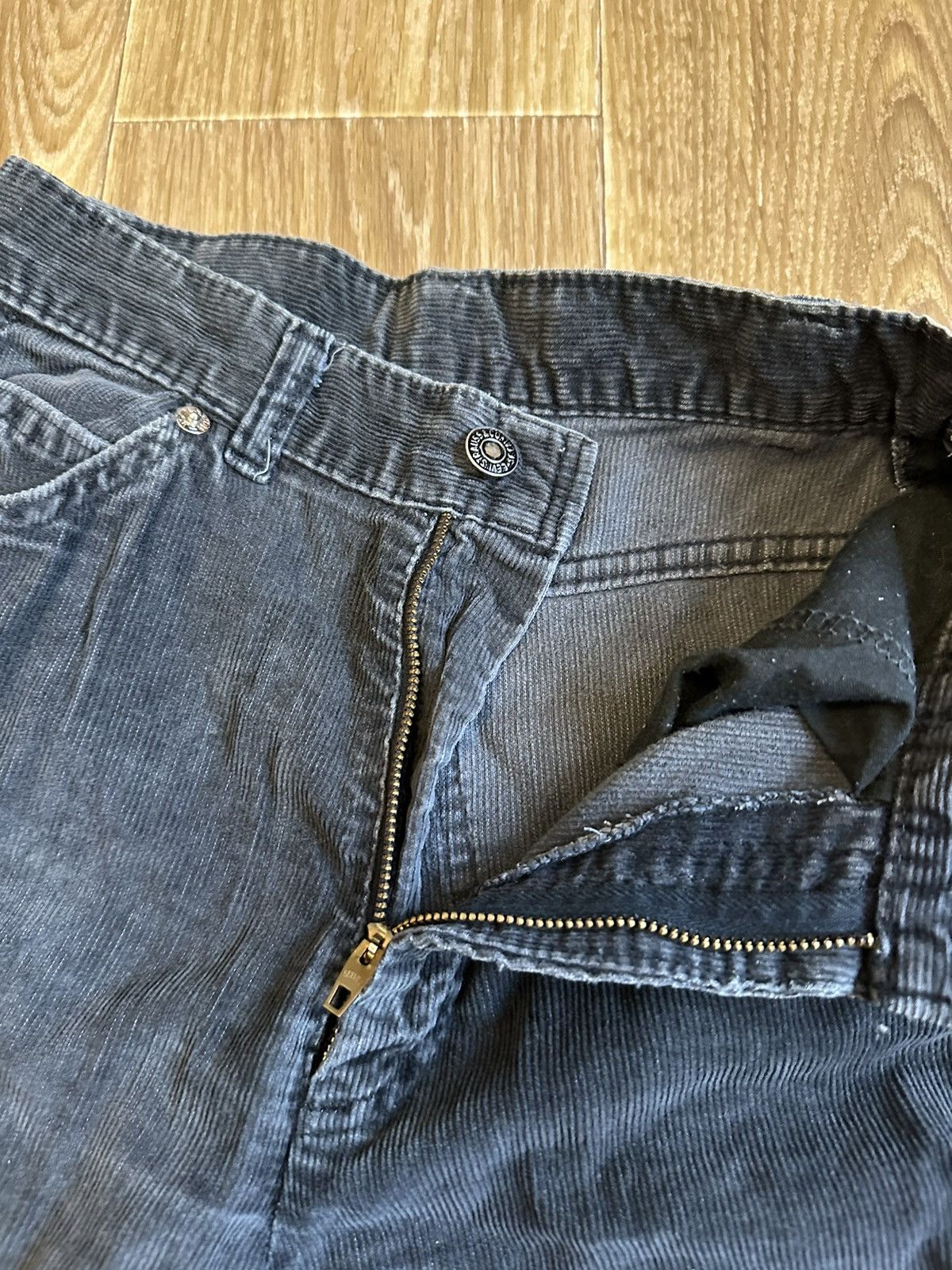 Levi's × Levi's Vintage Clothing × Vintage Vintage 70s Levis Corduroy Pants Womens 23x31 Gray White Tab Size 23" - 7 Thumbnail