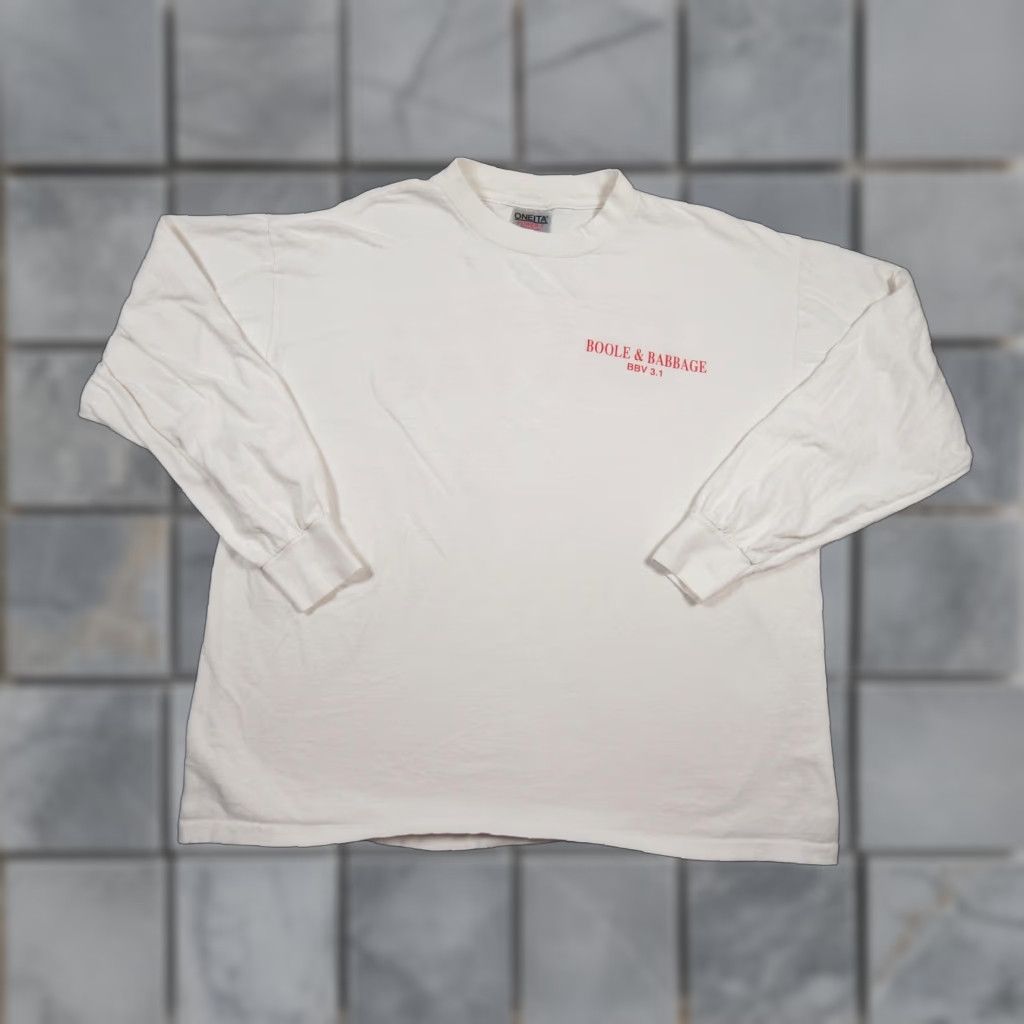 Vintage VINTAGE Boole & Babbage Long Sleeve Shirt XL White Graphic Tech Tee Project Maytag 90s Mens Size US XL / EU 56 / 4 - 1 Thumbnail