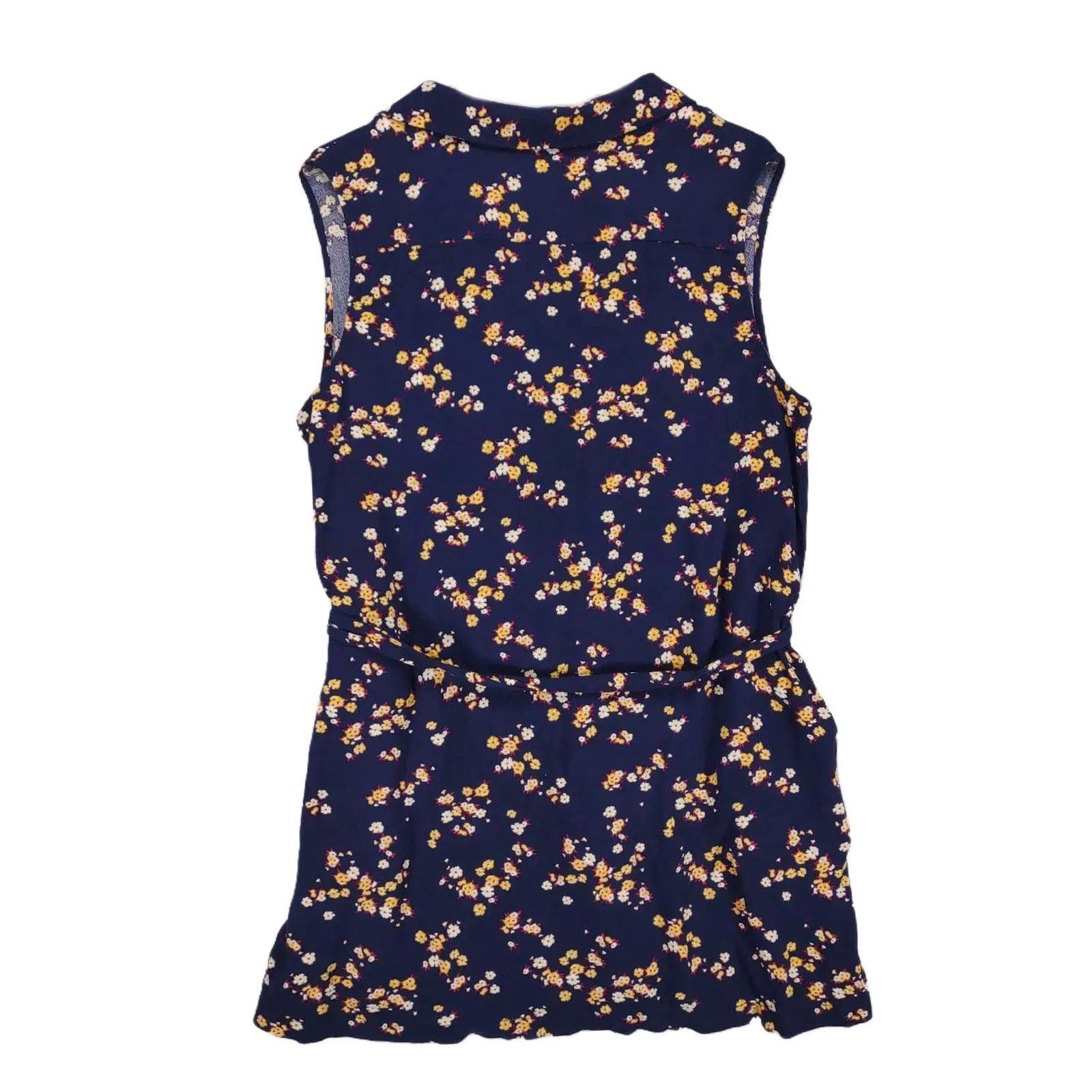 Other Popsugar Navy Floral Sleeveless Shirt Dress w/ Pockets Size XXL / US 16-18 / IT 52-54 - 7 Thumbnail