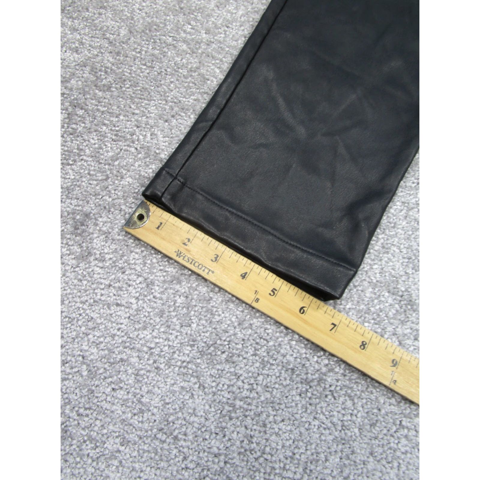 Loft Loft Pants M Tall Black Faux Leather Drawstring Tapered Front Flat Dress Pants Womens Size 32" / US 10 / IT 46 - 4 Thumbnail