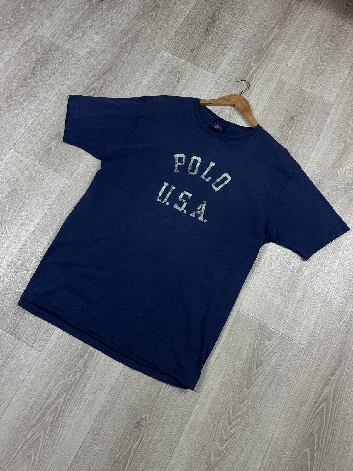 Polo Ralph Lauren × Ralph Lauren Sport Vintage Polo Sport Ralph Lauren USA Big Logo T-Shirt Size US L / EU 52-54 / 3 - 3 Thumbnail