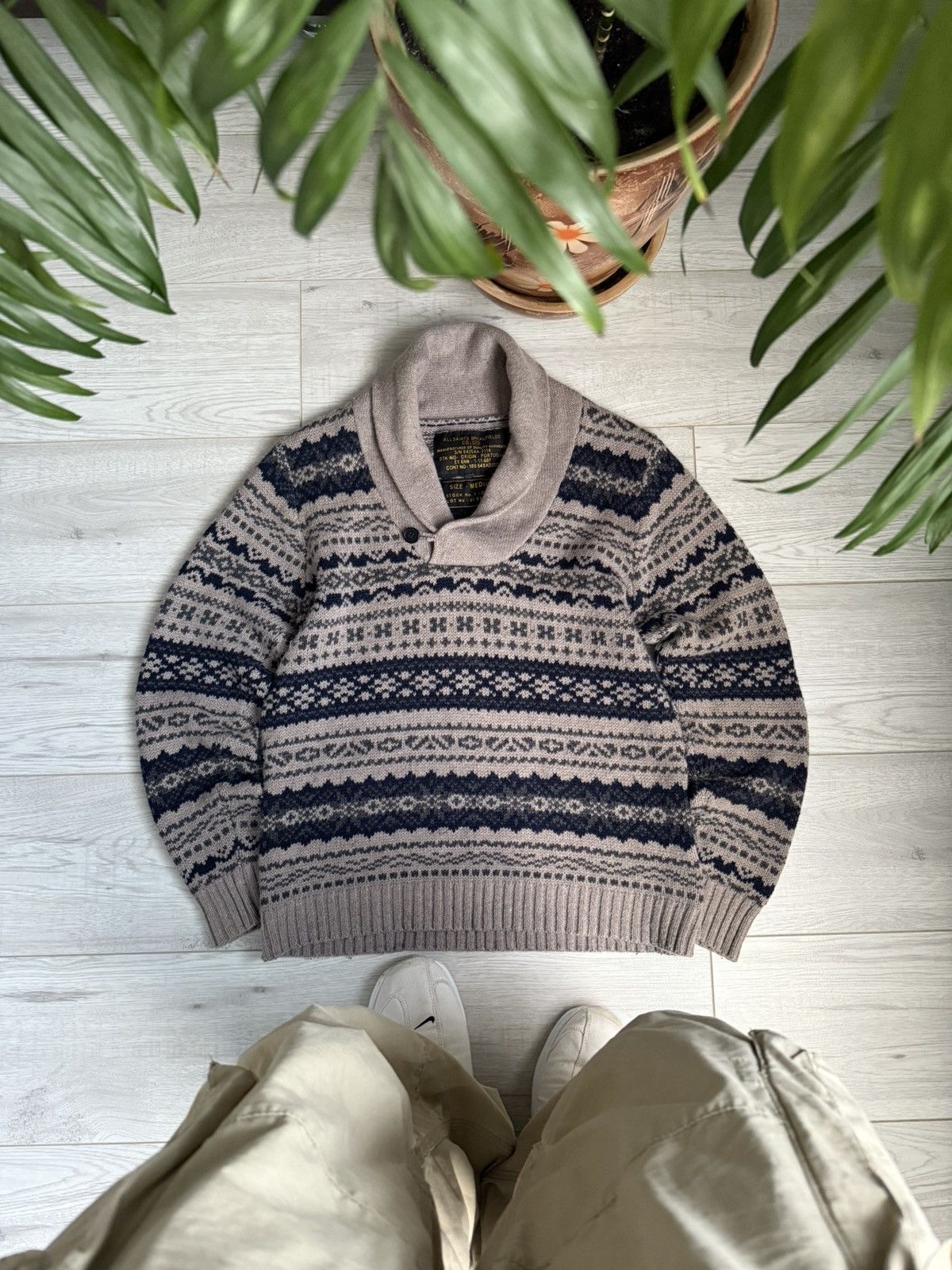 Allsaints × Vintage Vintage ALLSAINTS SPITALFIELDS knit sweater Size US M / EU 48-50 / 2 - 1 Thumbnail
