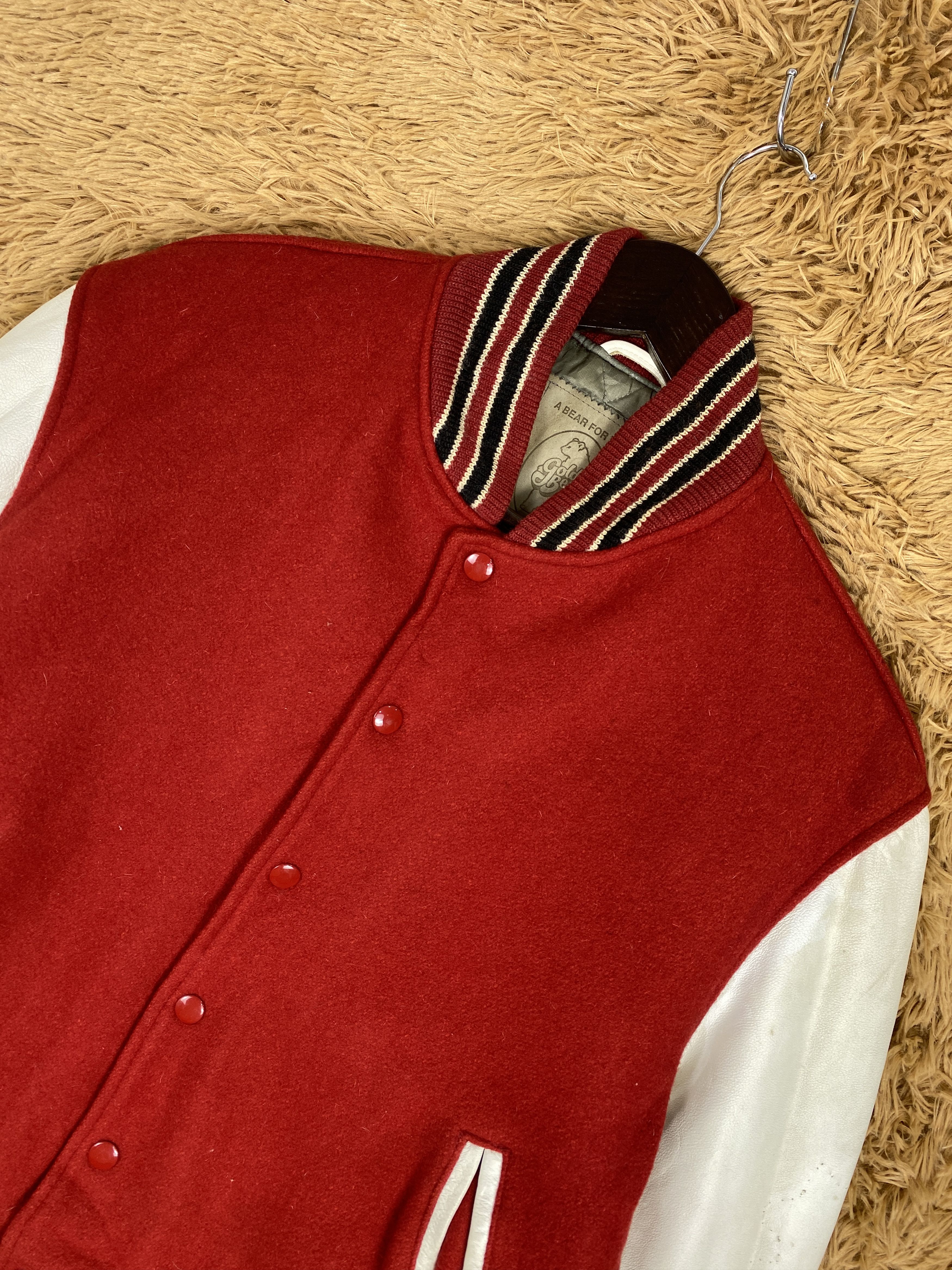 Golden Bear Vintage Golden Bear Leather Sleeve Varsity PJ2471 Size US M / EU 48-50 / 2 - 2 Thumbnail