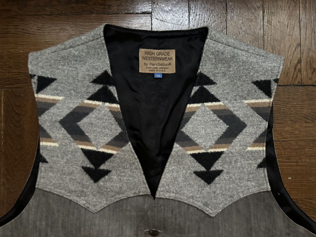 Pendleton Vintage Pendleton High Grade Western Wear Vest - Wool Denim Size US XL / EU 56 / 4 - 3 Thumbnail