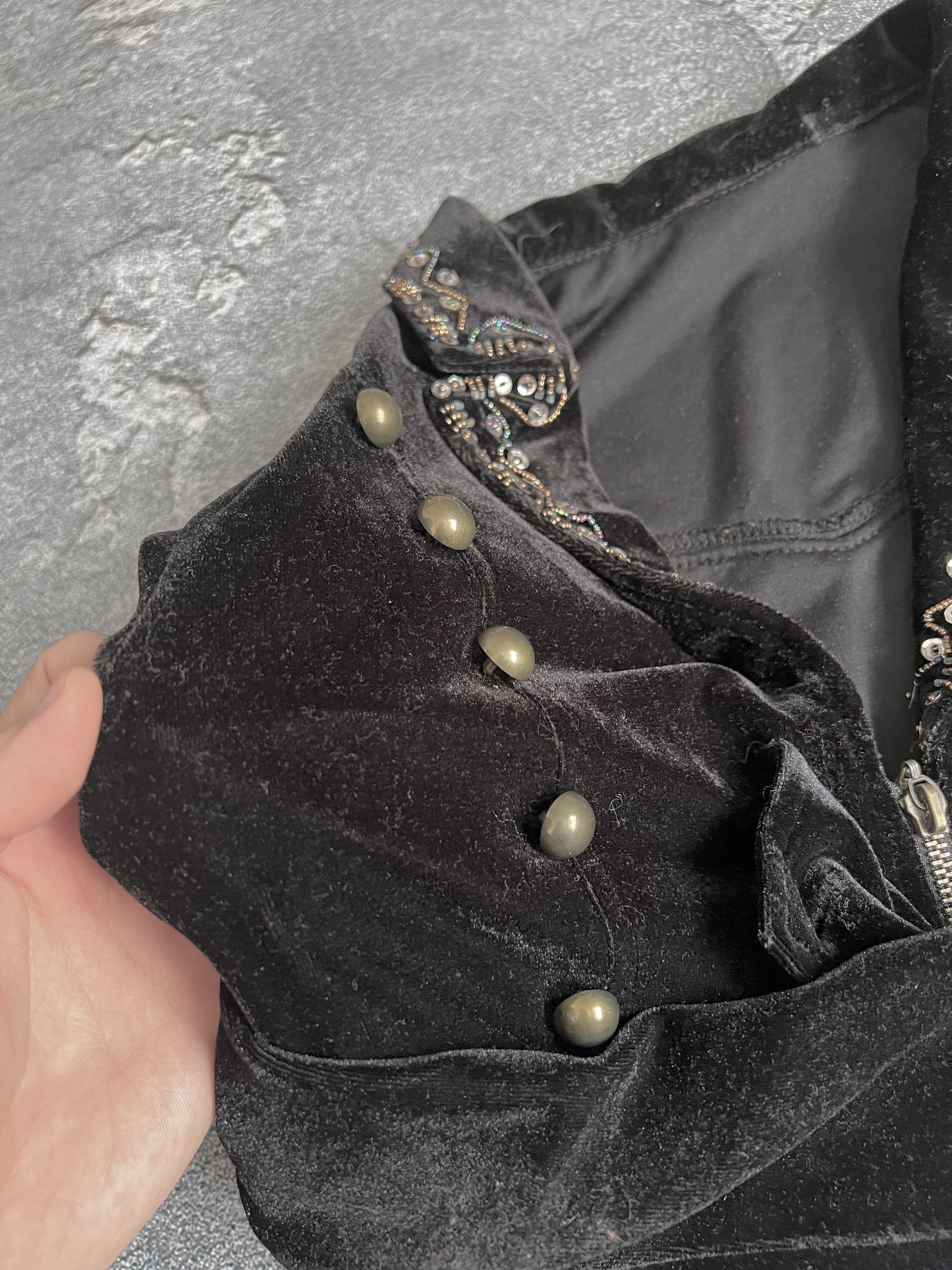 Hysteric Glamour Vintage jacket blazer velour gothic avant garde Size S / US 4 / IT 40 - 6 Thumbnail