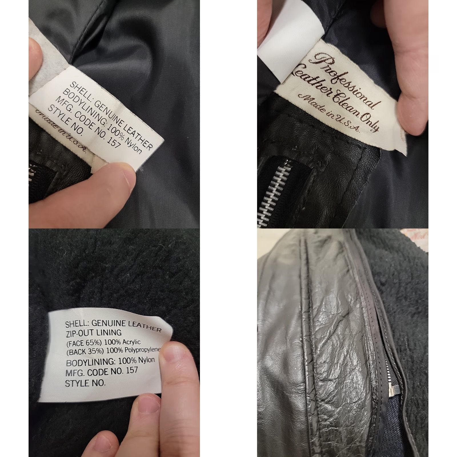 Vintage VINTAGE Excelled Leather Biker Bomber Jacket Mens 40R Black Zip Short Leather Motorcycle Casual Formal Party/Cocktail Men jacket Size US XXS / EU 40 - 9 Thumbnail