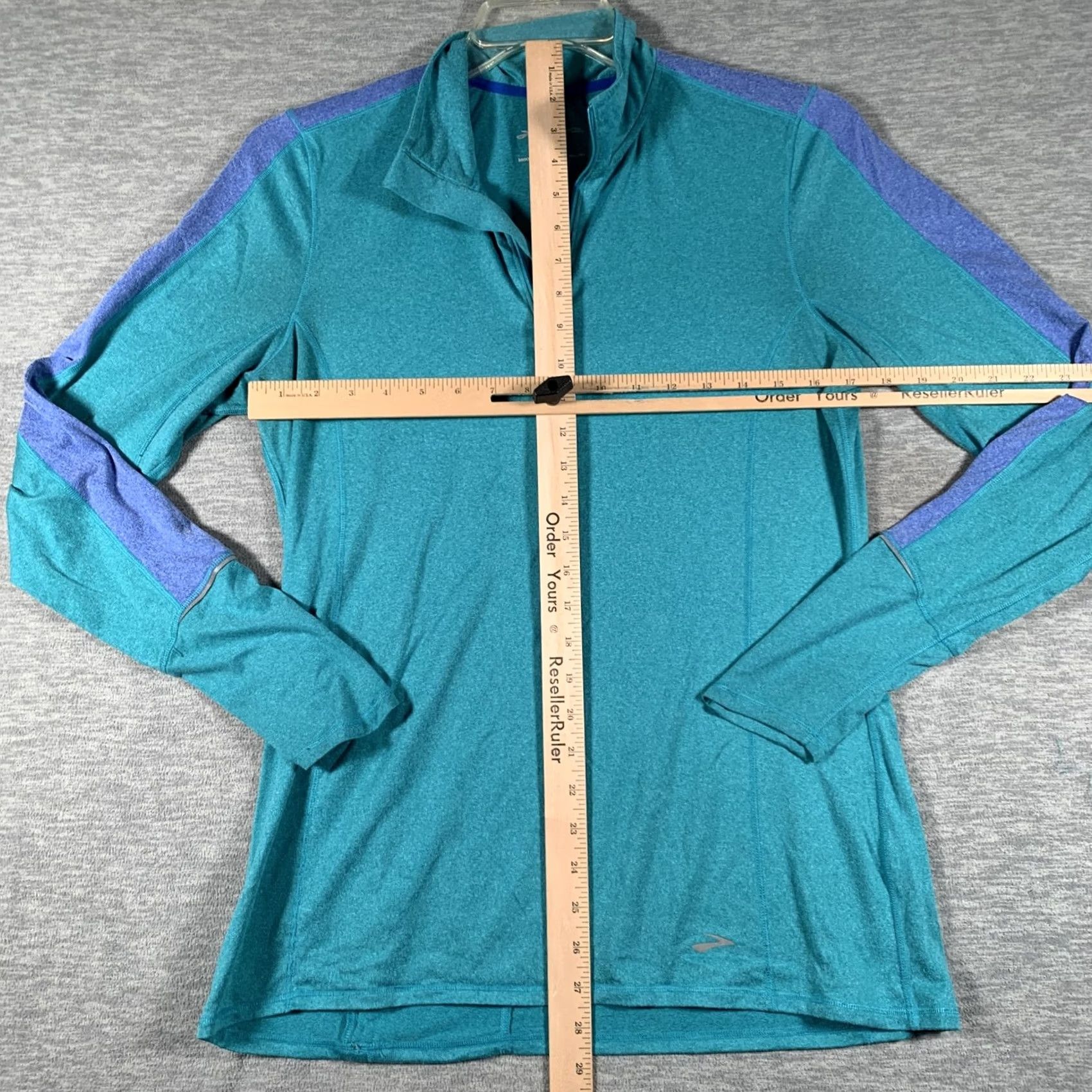 Brooks Brooks Equilibrium Pullover Womens Large Blue 1/4 Zip Running Long Sleeve Top Size L / US 10 / IT 46 - 5 Thumbnail