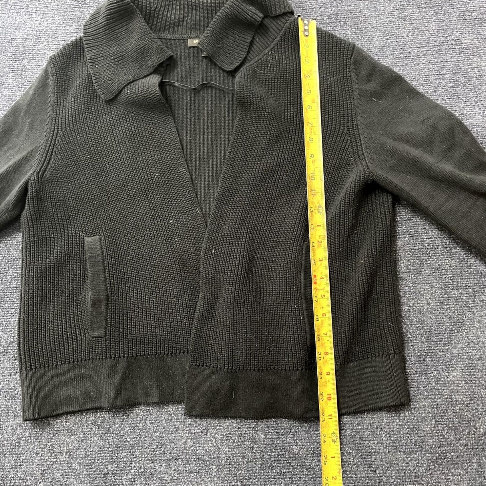 Banana Republic VINTAGE Banana Republic Cardigan Sweater Womens M Black 100% Cotton Collared Open Size M / US 6-8 / IT 42-44 - 5 Thumbnail