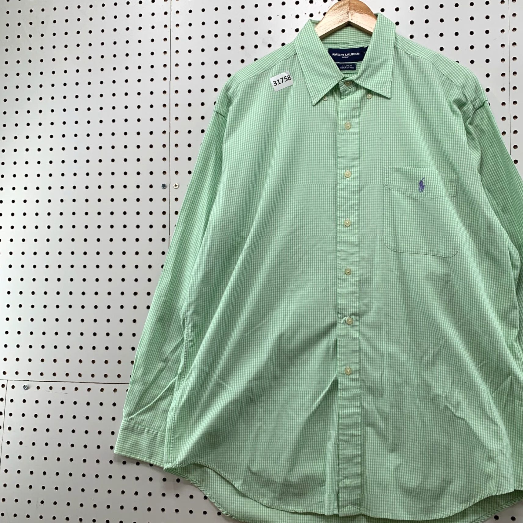 Ralph Lauren Ralph Lauren Golf Button Down Pocket Shirt Mens L Tilden Mint Green 26x33.5 Size US L / EU 52-54 / 3 - 3 Thumbnail