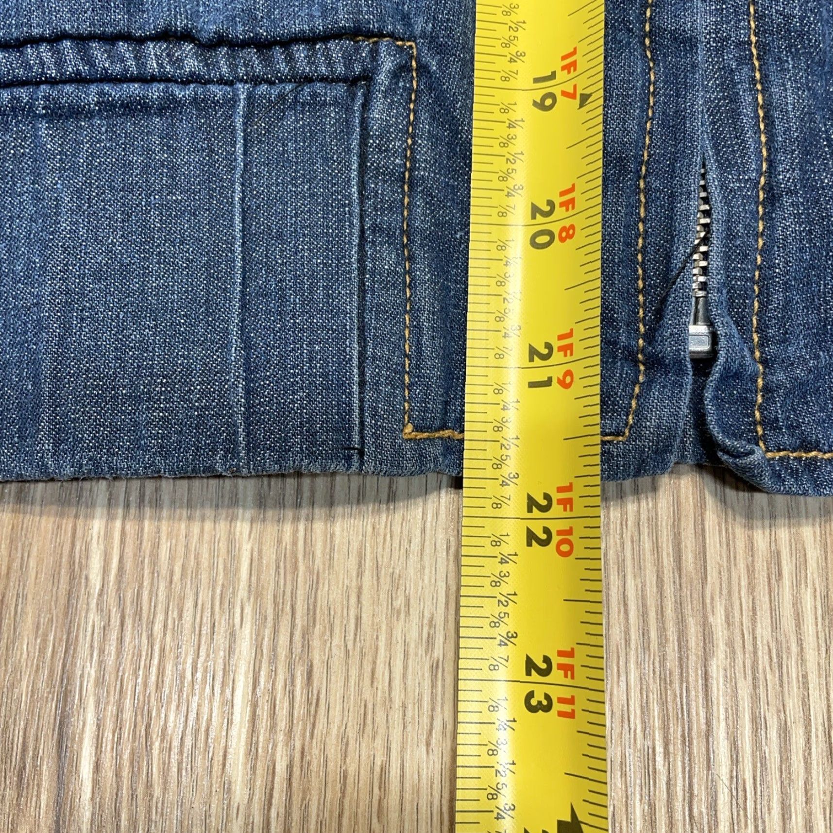 Vintage VINTAGE Rue21 Women's Denim Jacket Zip Front Blue XL Casual 90s Size 40" / US 18 - 4 Thumbnail