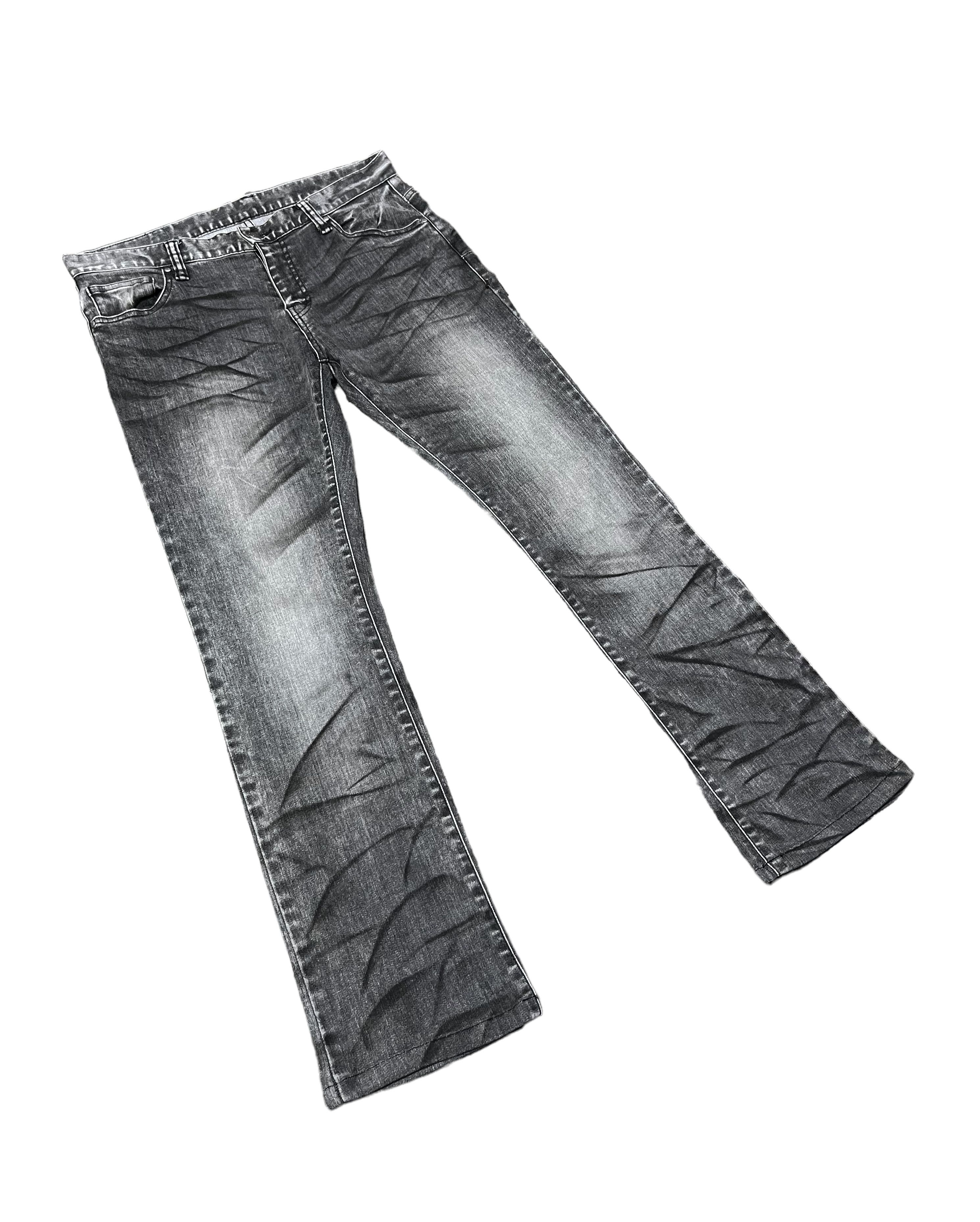 Fragment Design × Tornado Mart × Vintage FYE 90’s TORNADO MART Smoke Clawmark Whisker Stretch Denim Size US 32 / EU 48 - 3 Thumbnail