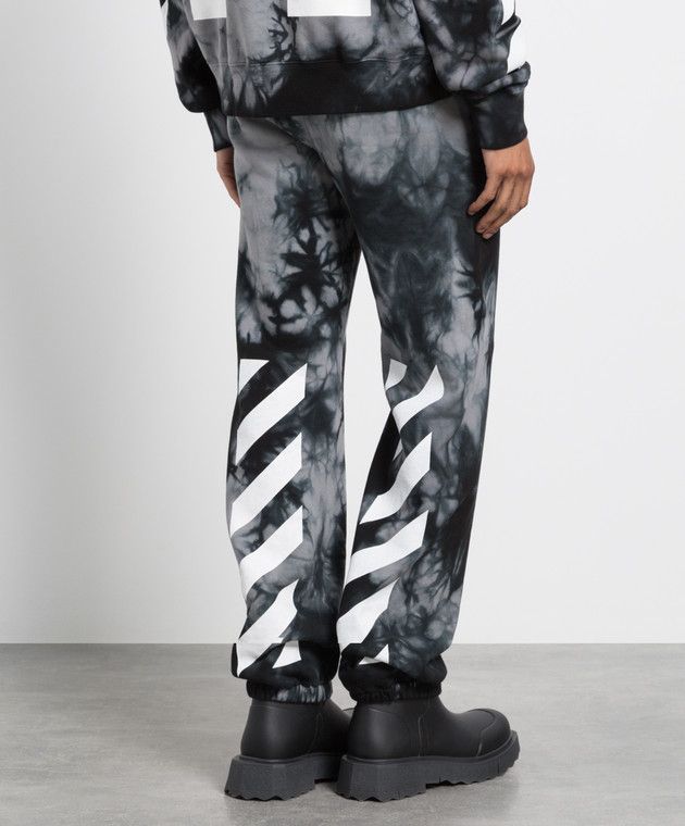 Off-White o1y0225 Logo Jogger & Sweatpant in Black/Grey Size US 34 / EU 50 - 4 Thumbnail