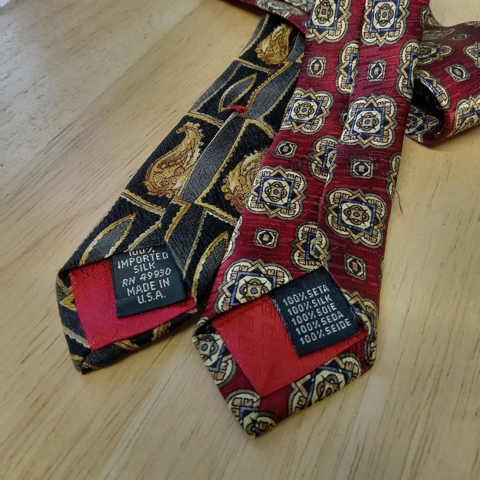 & Other Stories Set Of 2 Zianetti Ties Men's Italian Silk Collection USA Size ONE SIZE - 4 Thumbnail