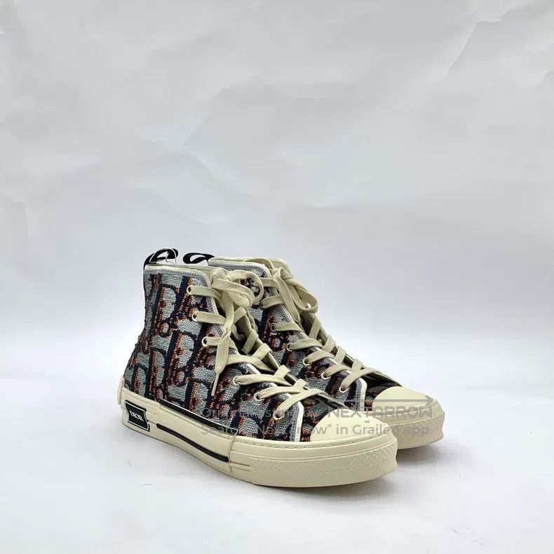 Dior Dior Colour-blocking logo jacquard lace-up casual flat hig Size US 11 / EU 44 - 2 Thumbnail