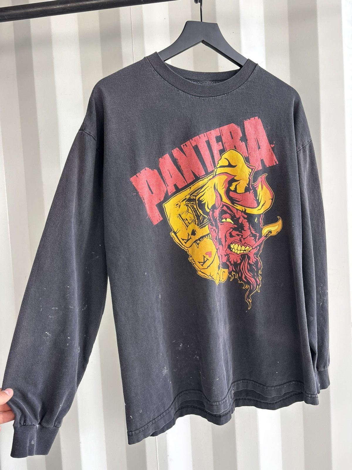 Band Tees Thrashed Pantera Hell Bound Faded Distressed Shirt GRUNGE Size US XL / EU 56 / 4 - 5 Thumbnail