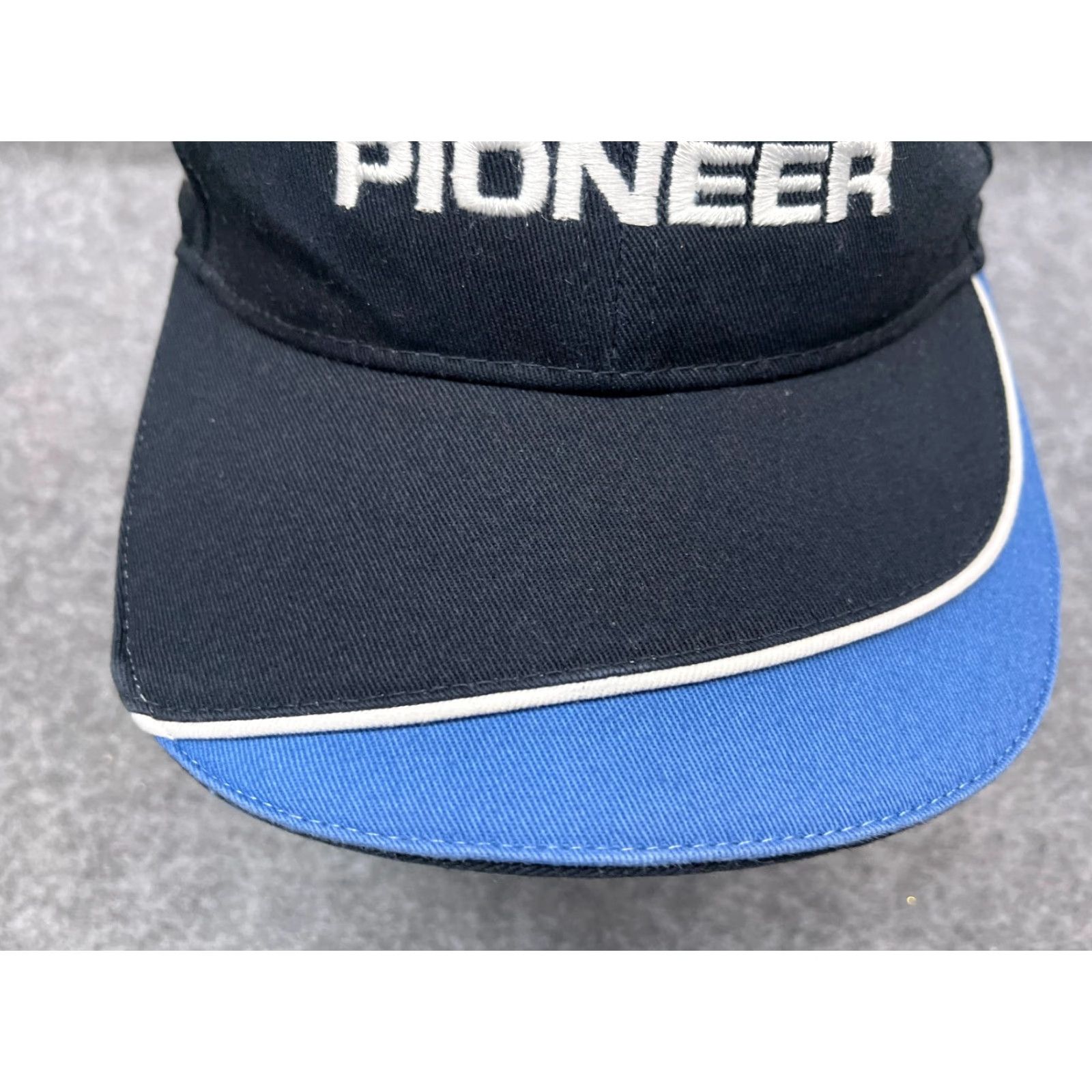 Vintage Pioneer Hat Cap Strap Back Adult One Size Blue Embroidered 100% Cotton Size ONE SIZE - 3 Thumbnail