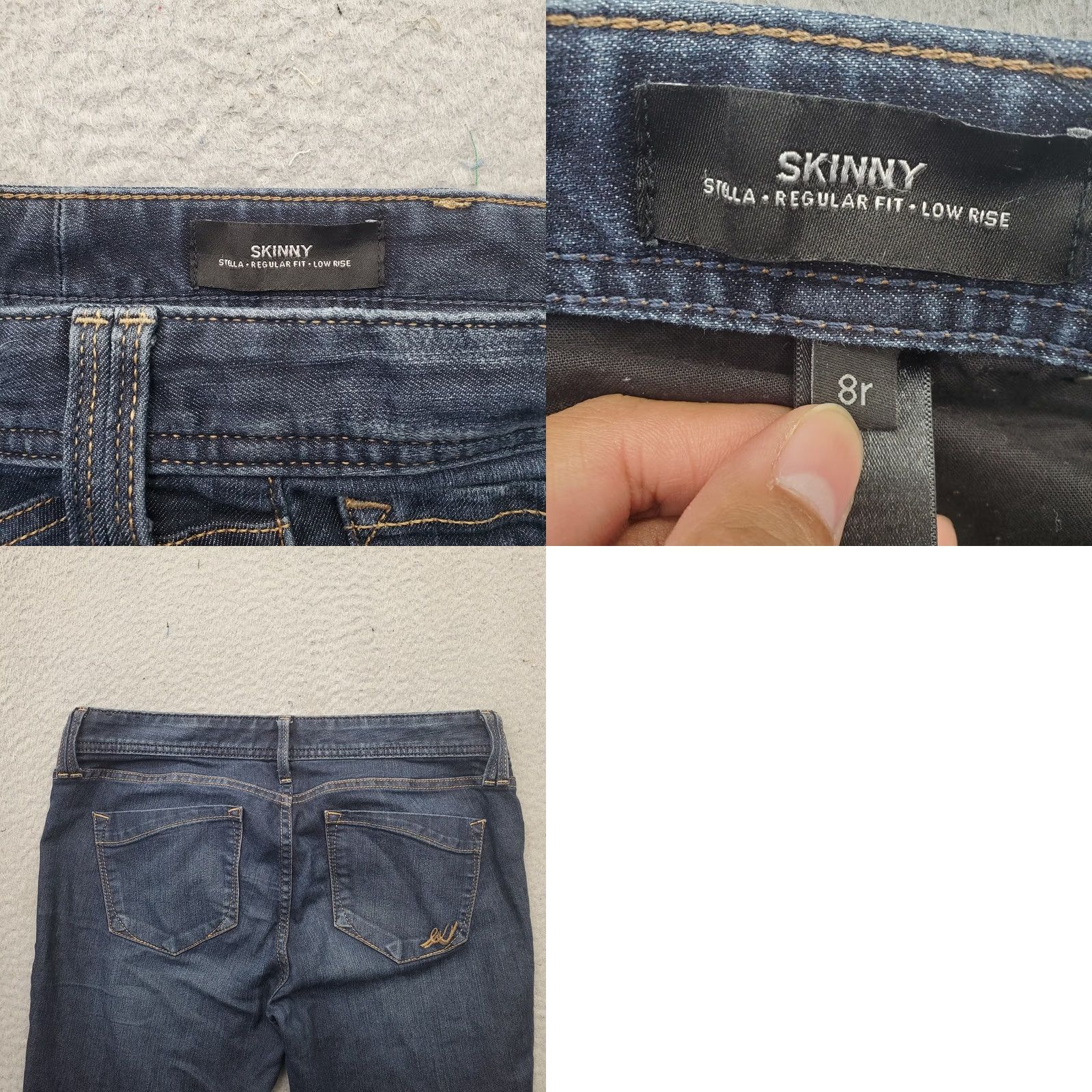 Express Express Jeans Womens 8 Blue Denim Regular Fit Low Rise Skinny Leg Medium Wash Jeans Size 30" / US 8 / IT 44 - 8 Thumbnail