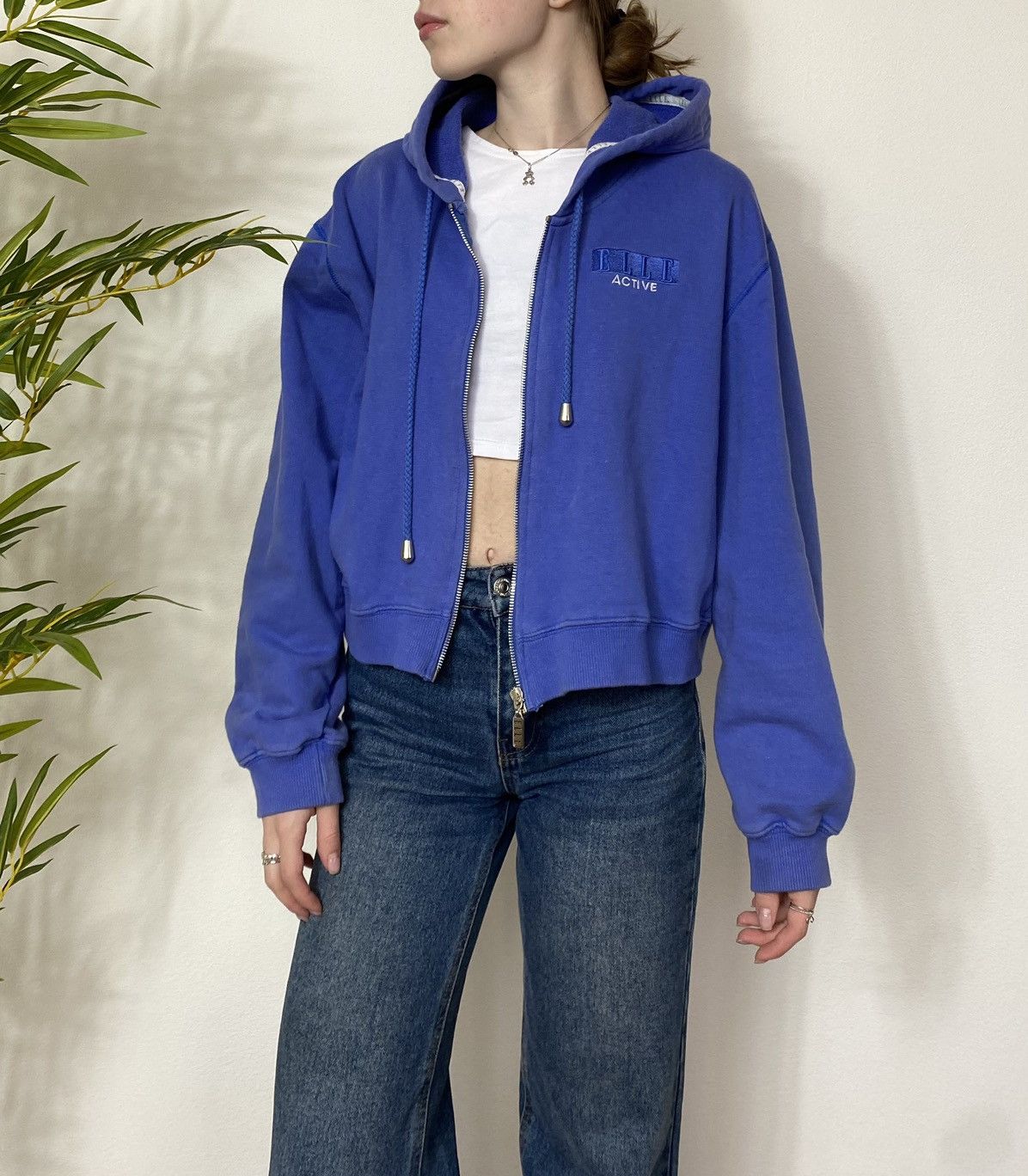 Vintage VINTAGE ELLE SPORT CROP ZIP HOODIE Size S / US 4 / IT 40 - 9 Thumbnail