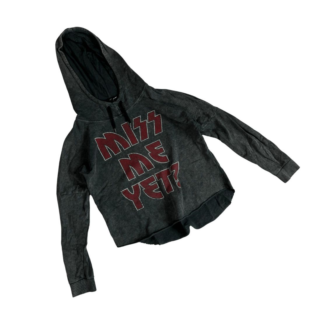 Vintage Miss Me Yet? distressed washed cropped hoodie boxy 90s Size US M / EU 48-50 / 2 - 1 Thumbnail