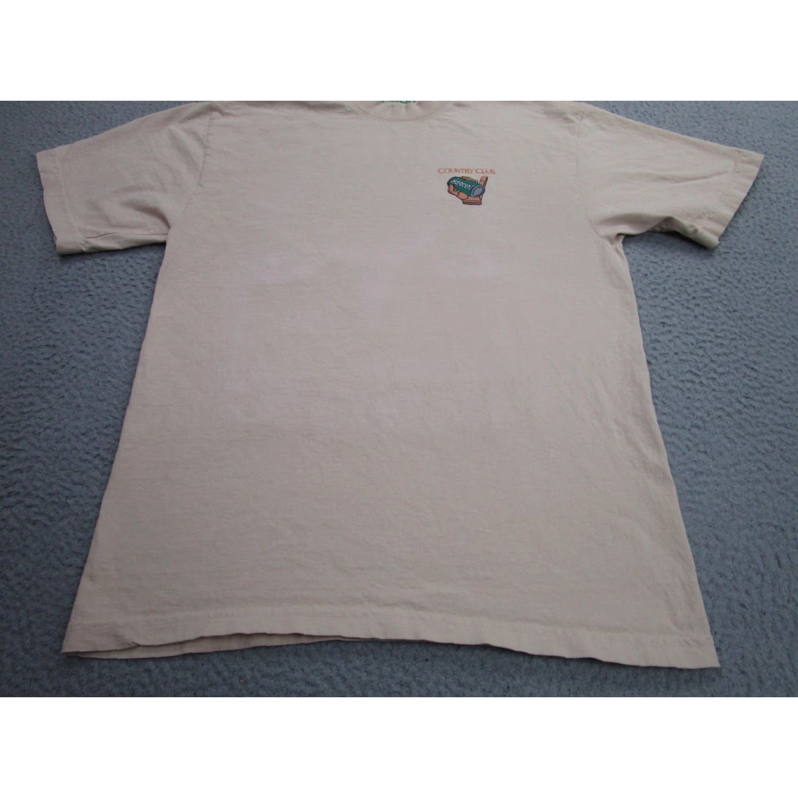 Vintage Country Club Adjacent Shirt Mens Medium Tan Golf Graphic Untuck Tee Made USA Size US M / EU 48-50 / 2 - 4 Thumbnail