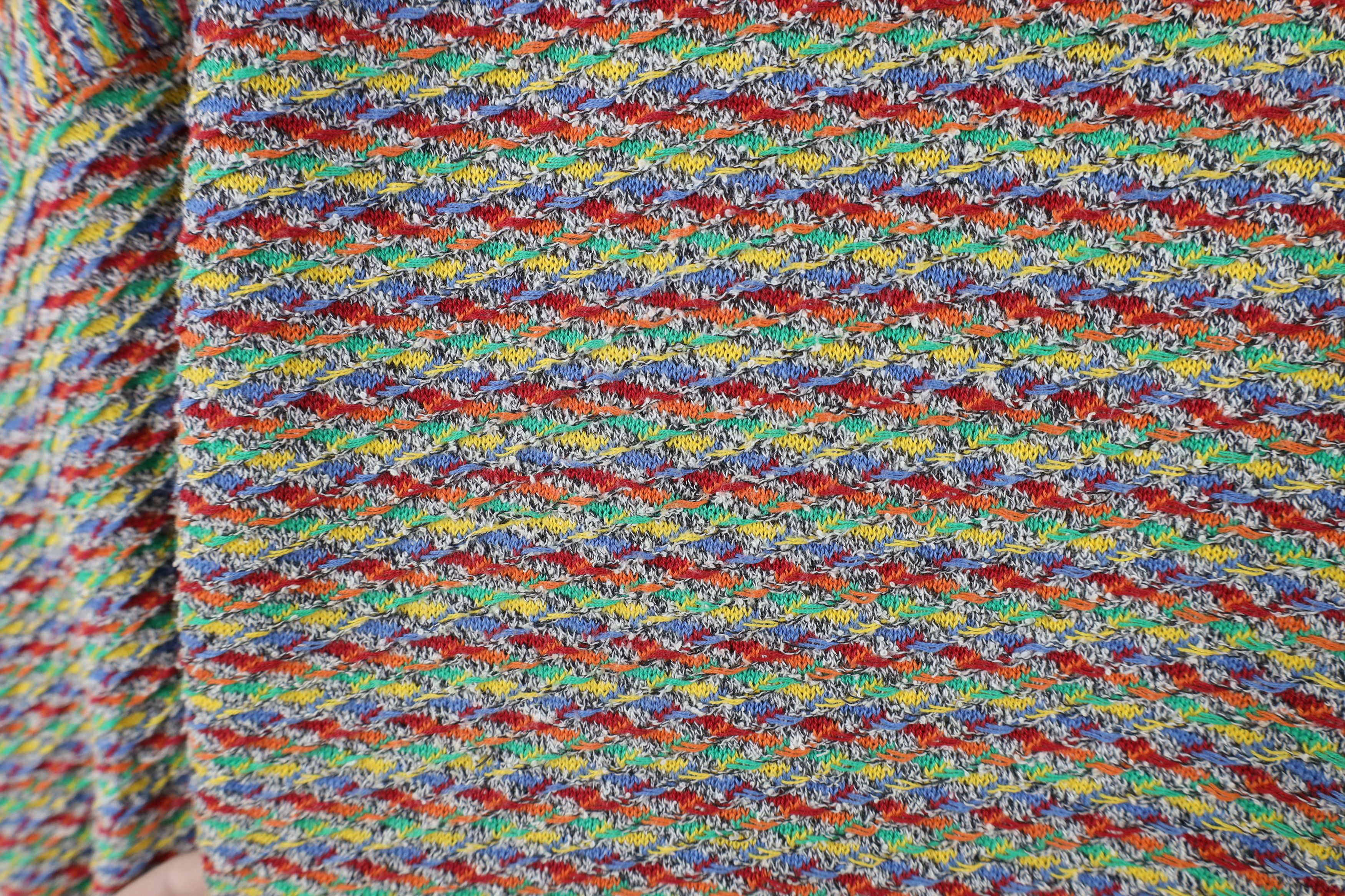 Vintage Vintage 90s Streetwear Rainbow Striped Knit Crewneck Sweater Size US L / EU 52-54 / 3 - 5 Thumbnail