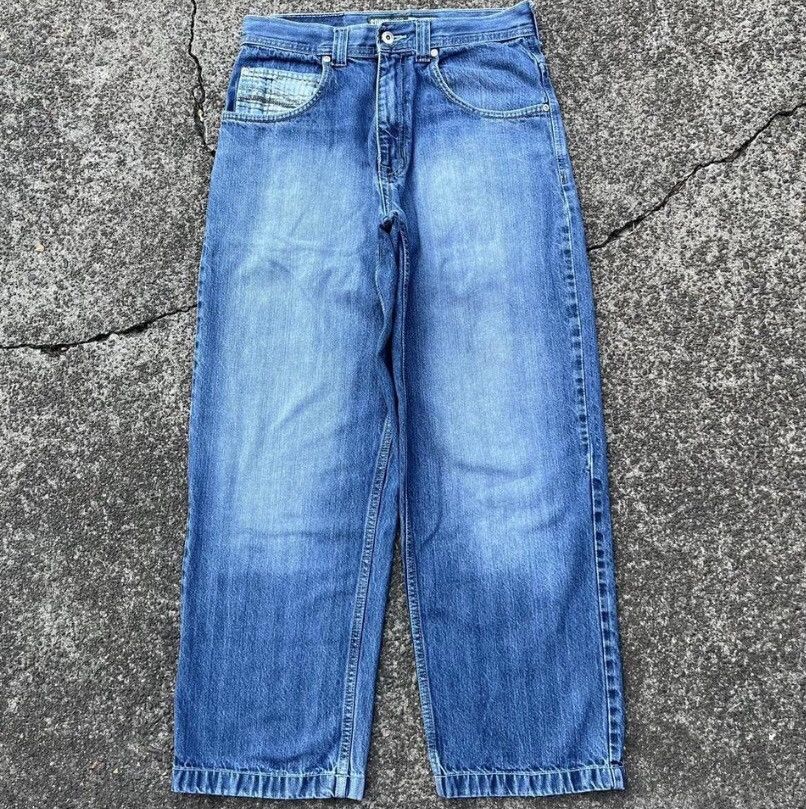 Southpole Southpole baggy jeans with green embroidery Size US 30 / EU 46 - 3 Thumbnail