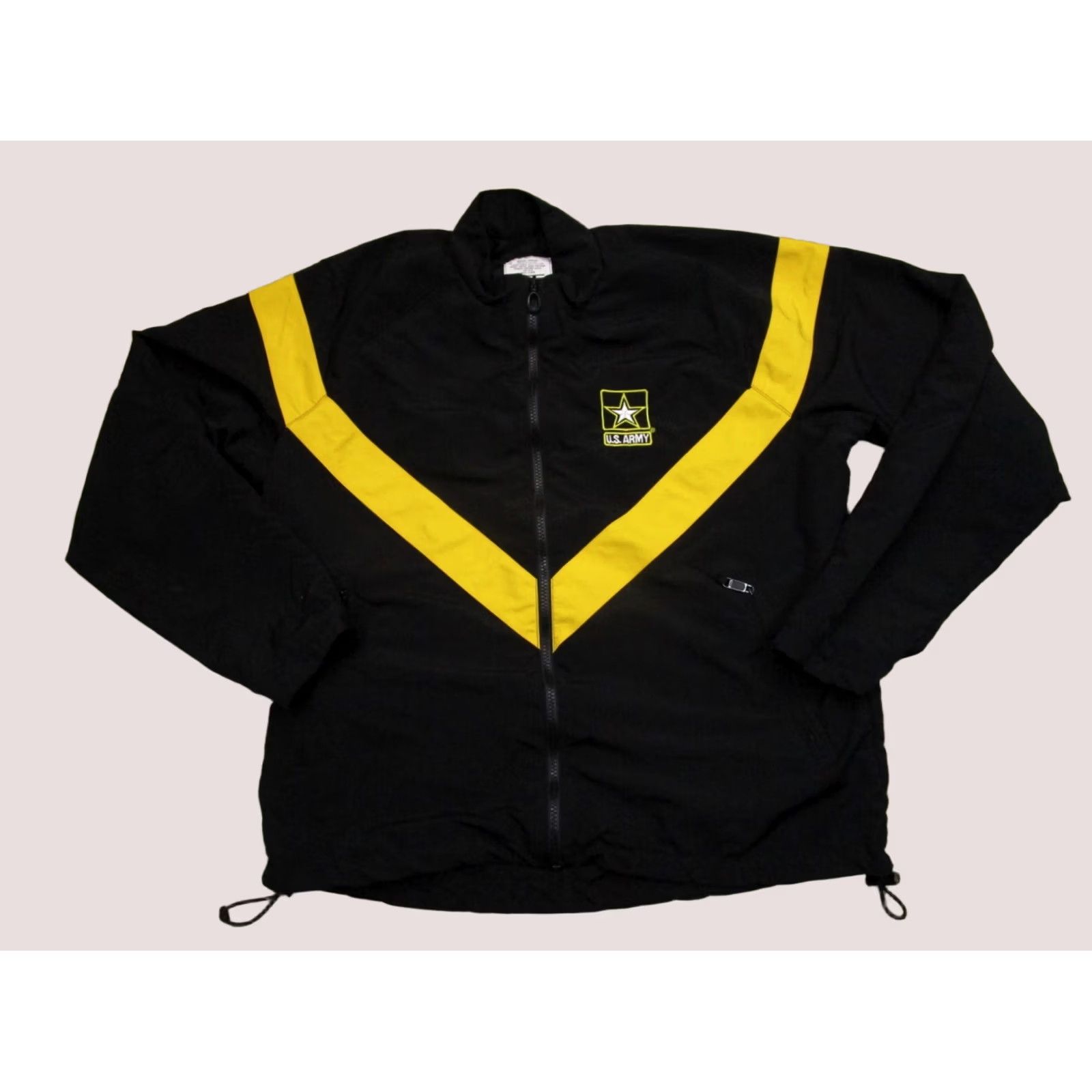 Vintage US Army Jacket Men M Black Yellow Windbreaker Unicor Nylon Full Zip Military Outdoor Striped Army Theme Size US M / EU 48-50 / 2 - 1 Thumbnail