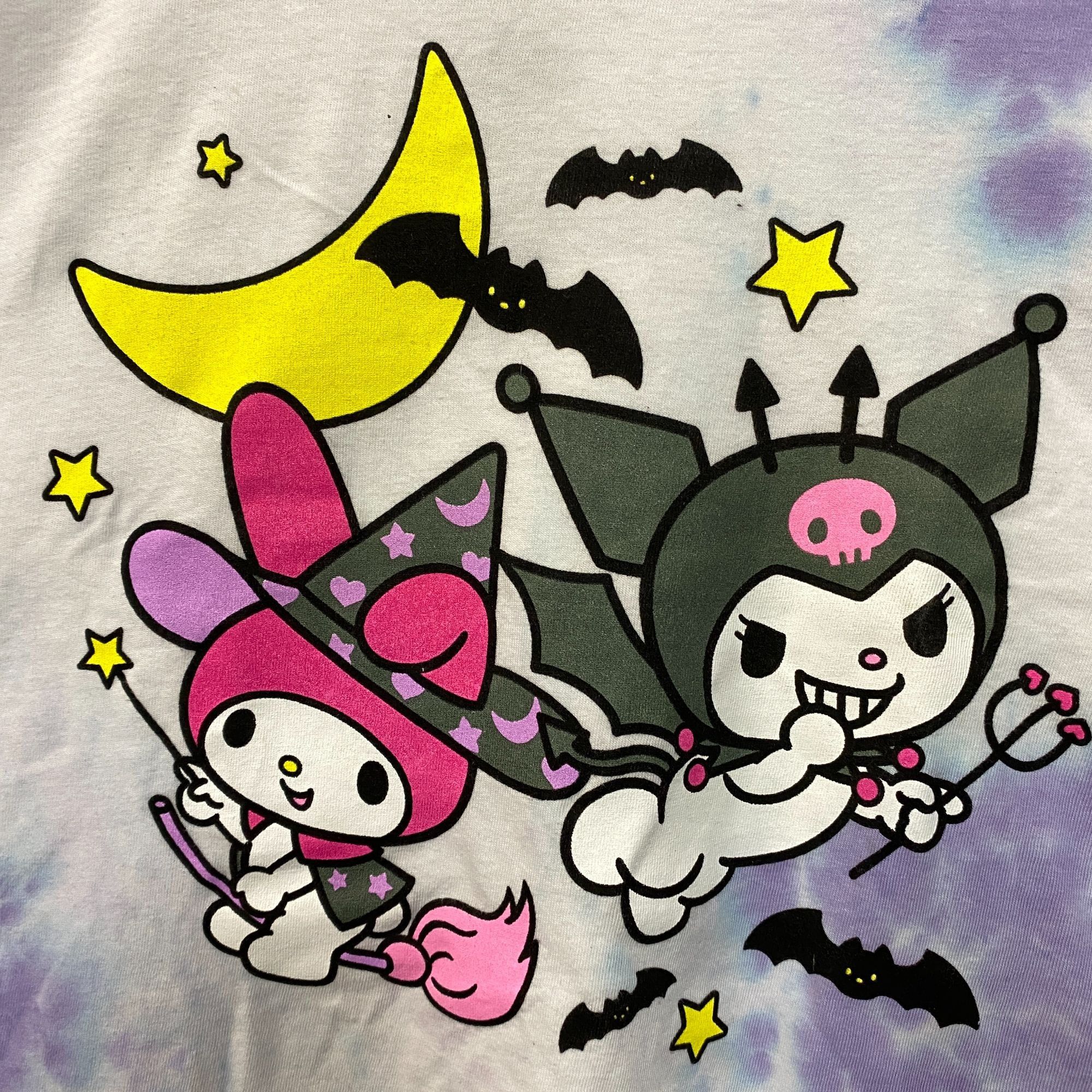 Disney Sanrio Kuromi and My Melody Halloween Tie-Dye Crop T-Shirt M Size M / US 6-8 / IT 42-44 - 2 Thumbnail