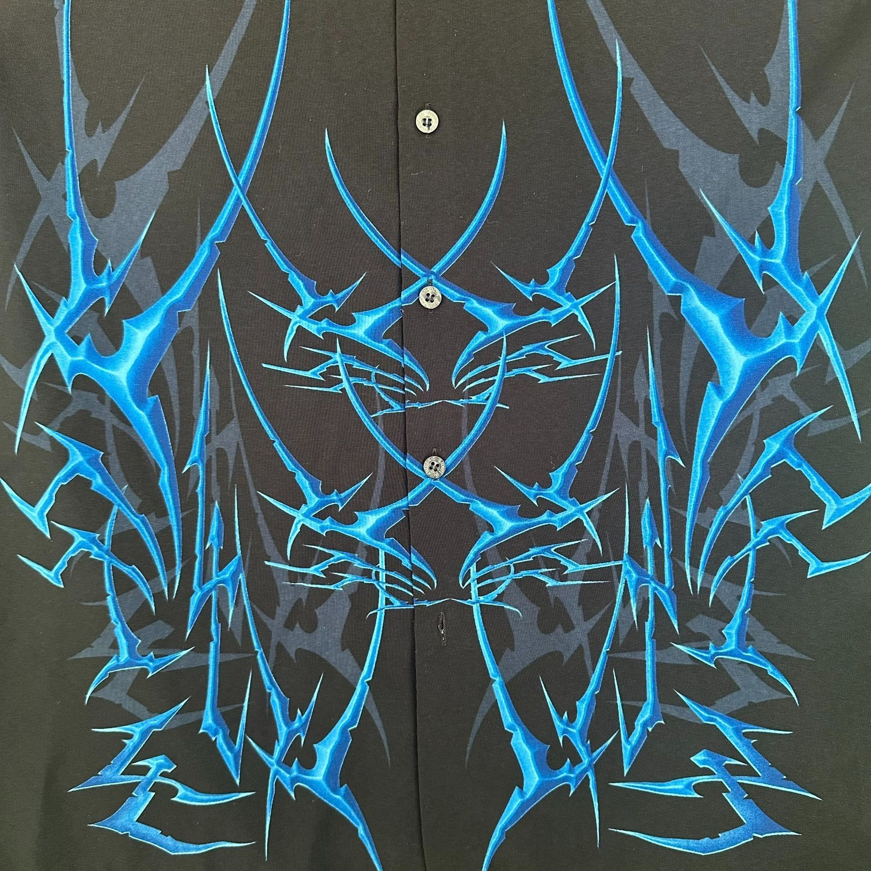 Vintage Vintage Y2K Shaolin Neon Electric Tribal Shirt Cyber Goth Sk Size US S / EU 44-46 / 1 - 2 Thumbnail