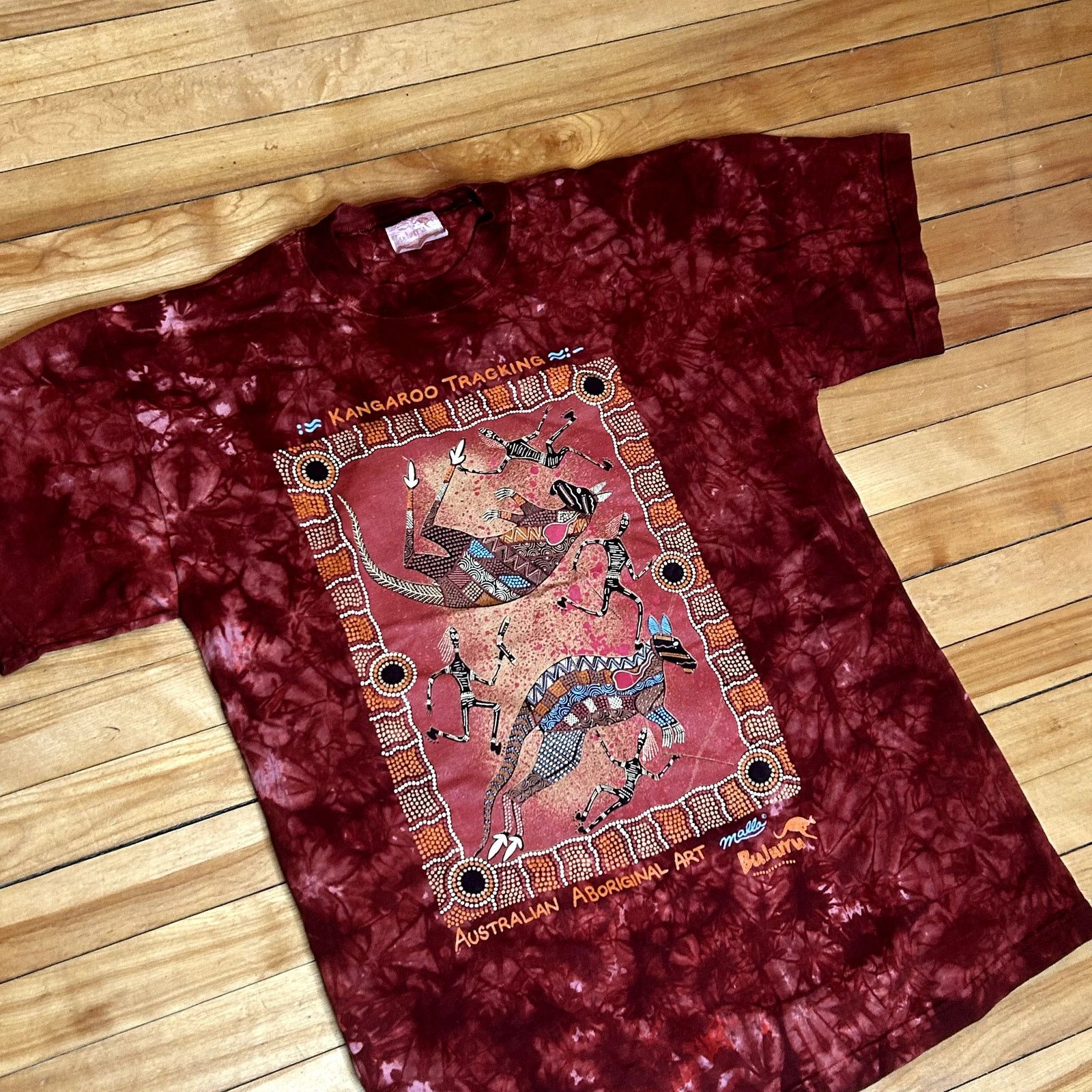 Vintage Y2K TieDye Kangaroo T-Shirt Medium Size US M / EU 48-50 / 2 - 2 Thumbnail