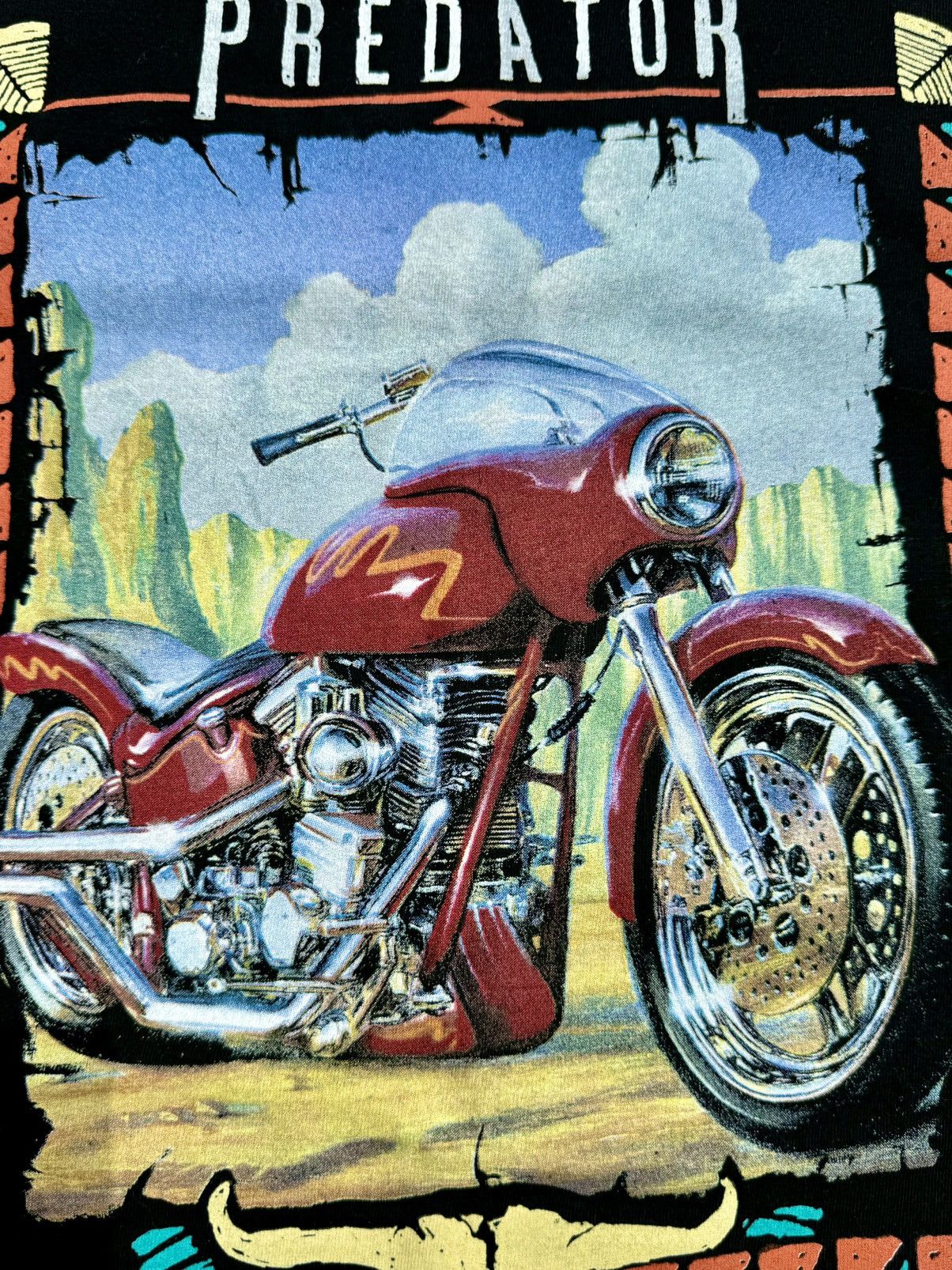 Harley Davidson × Vintage 1994 Predator Motorcycle Vintage 90’s Harley Biker T-Shirt Size US XL / EU 56 / 4 - 2 Thumbnail