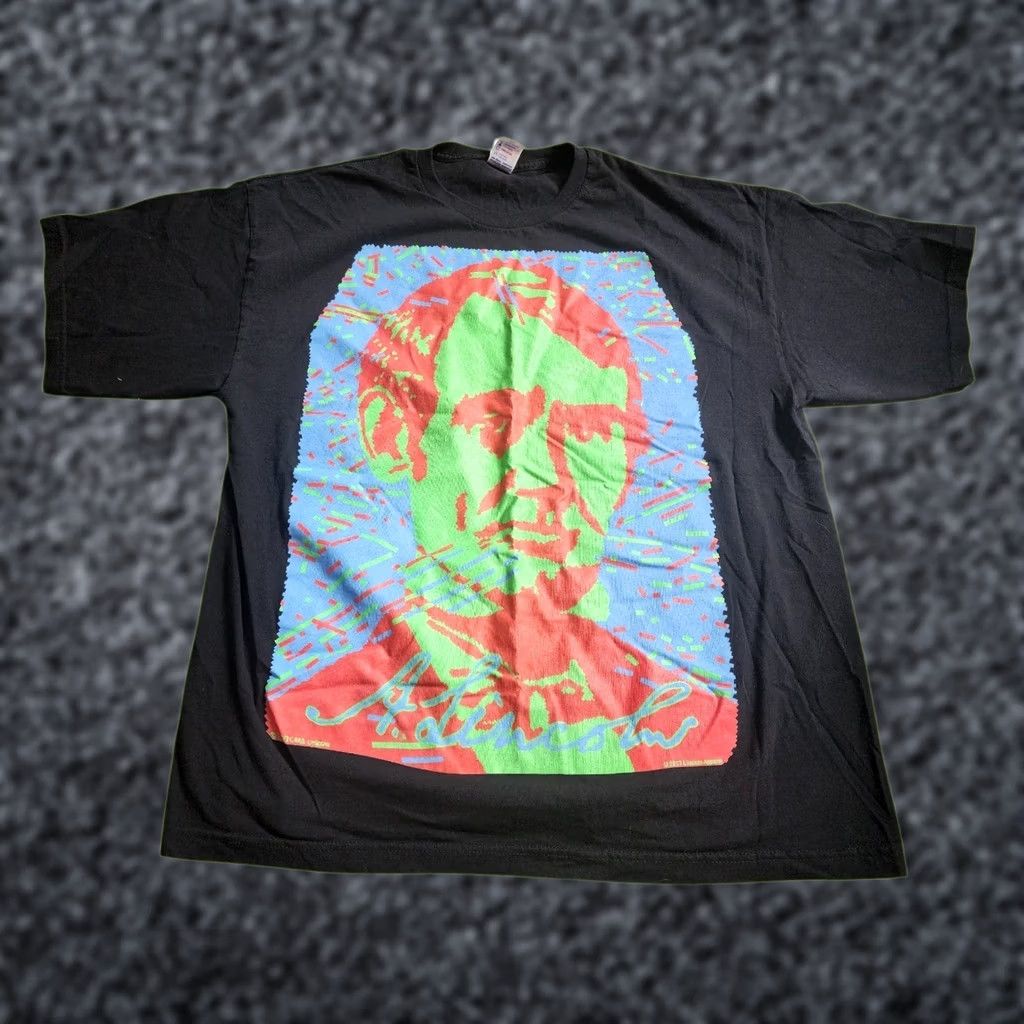 Vintage Bayside Mens T-Shirt 2XL Black Abraham Lincoln Graffiti Pop Art USA USA Patriotic Heavyweight Crew Neck Short Sleeve Made In USA Mens Size US XXL / EU 58 / 5 - 1 Thumbnail