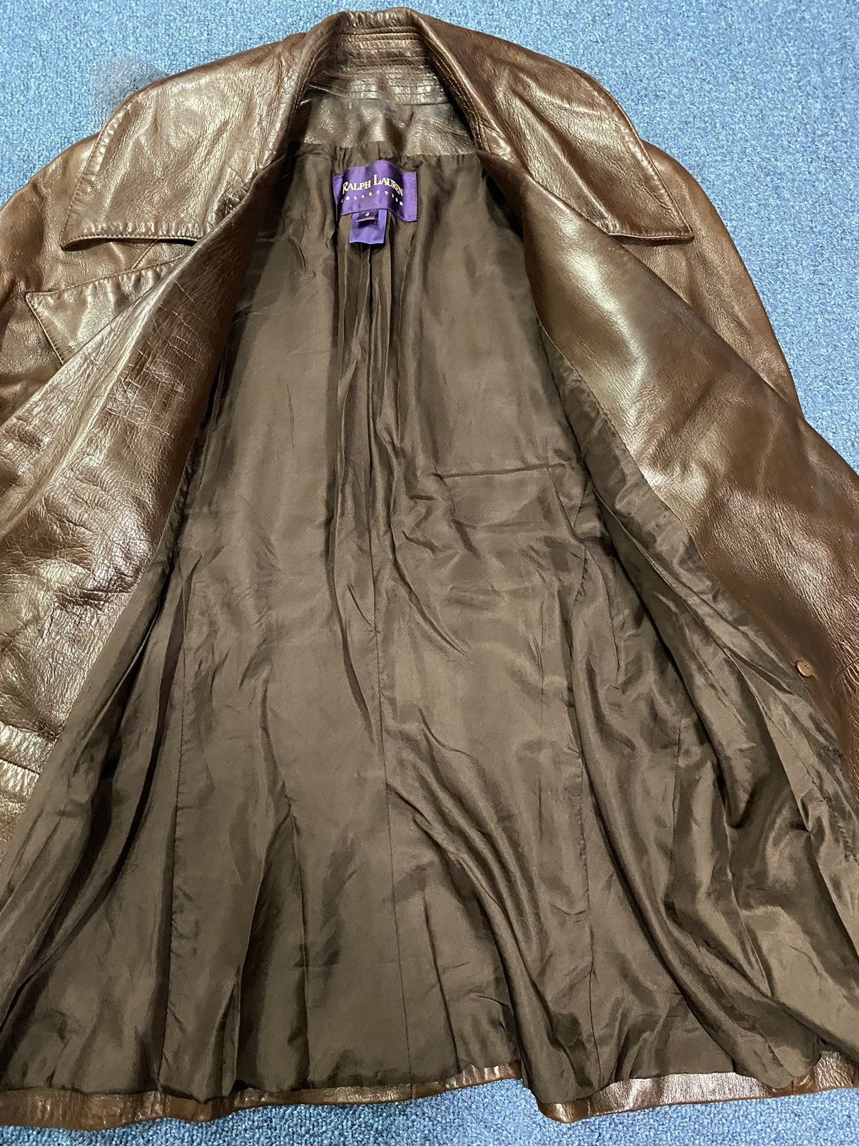 Ralph Lauren Purple Label Ralph Lauren Collection Double Breasted Leather Jacket Size S / US 4 / IT 40 - 6 Thumbnail