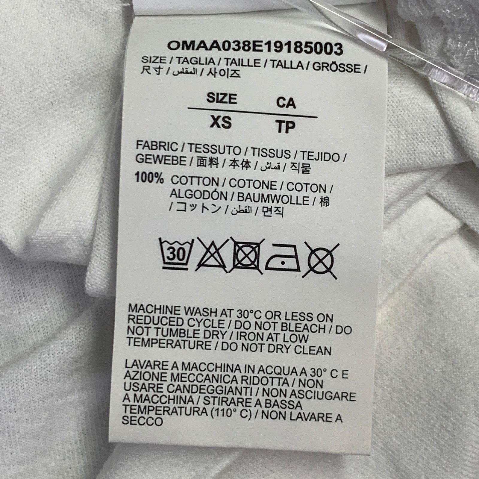 Off-White Size XS White Black Logo Cotton Crew-Neck T-shirt Size US XS / EU 42 / 0 - 11 Thumbnail