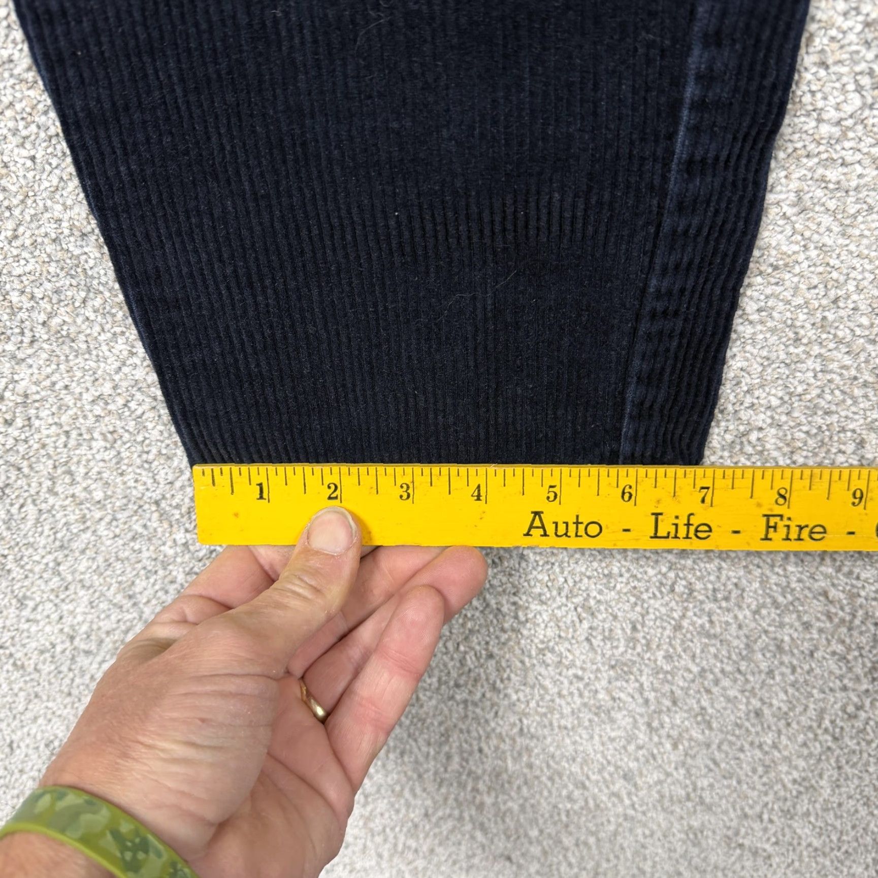 Lands' End VINTAGE Talbots Corduroy Pants 14 Blue Pleated Pockets 26 Inseam 25 Waist Women Dress Pants Cotton Dark Academia Size 36" / US 14 / IT 50 - 3 Thumbnail