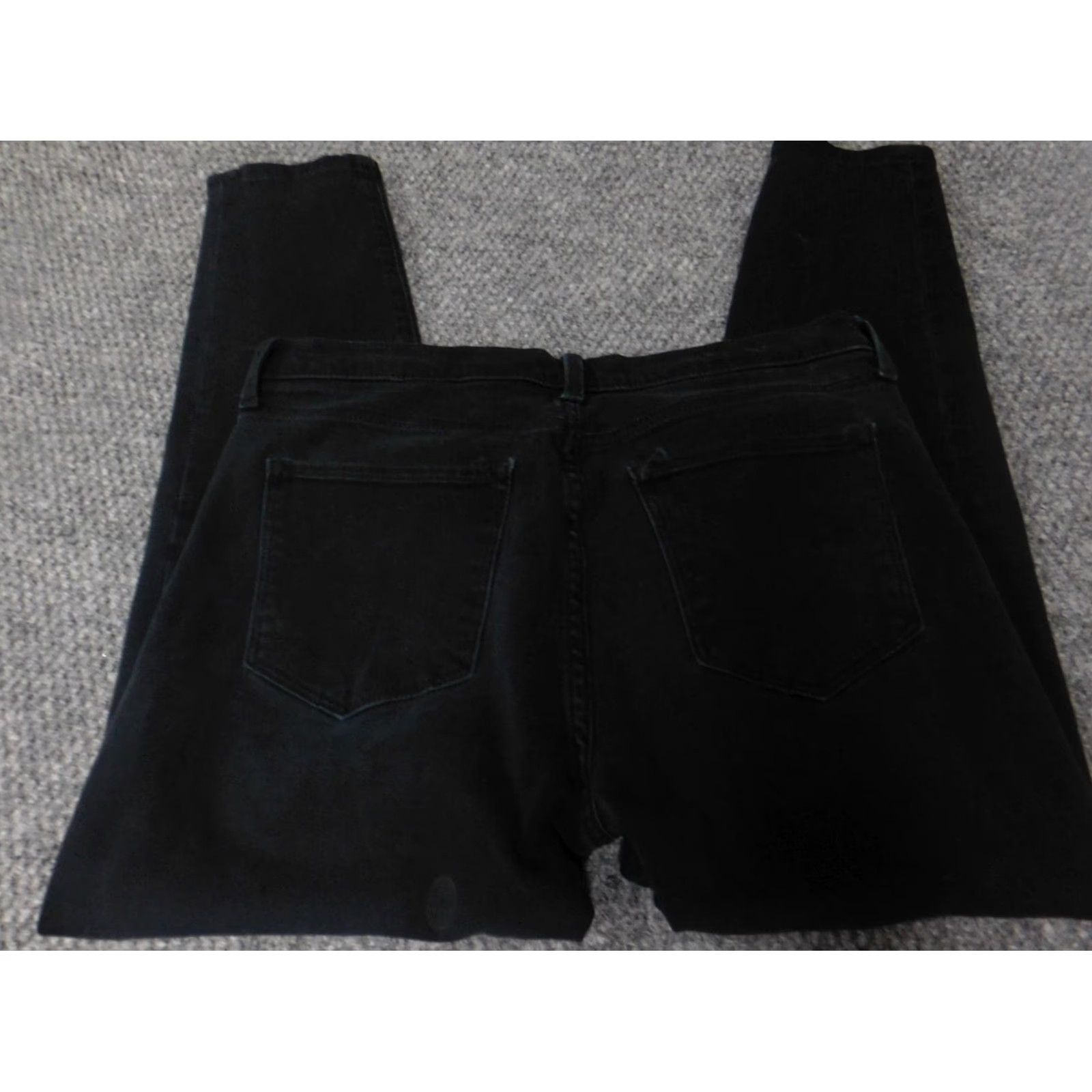 Banana Republic Banana Republic Jeans Womens 29 Black Skinny High Rise Denim Regular 29 Inseam 24 Stretch Button Zip Size 29" - 5 Thumbnail