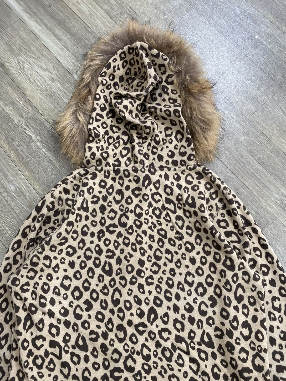 If Six Was Nine 2000s Everlast Leopard Zip Fur Hoodie Gothic Kmrii Lgb Style Size US L / EU 52-54 / 3 - 10 Thumbnail